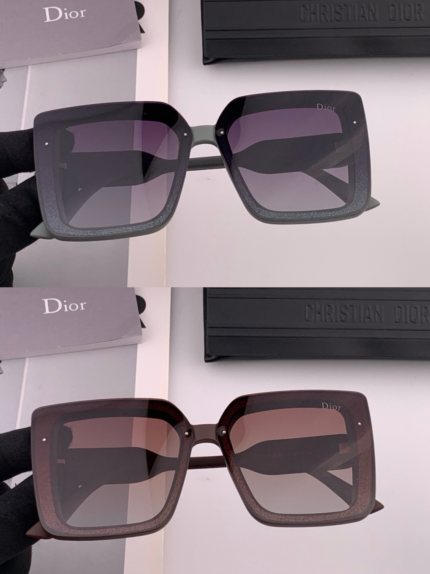 🔺 【DIOR-迪奥】开春新款 潮流爆款 时尚方框偏光太阳镜 高品质 佩戴舒适 网红潮款墨镜 型号：D6