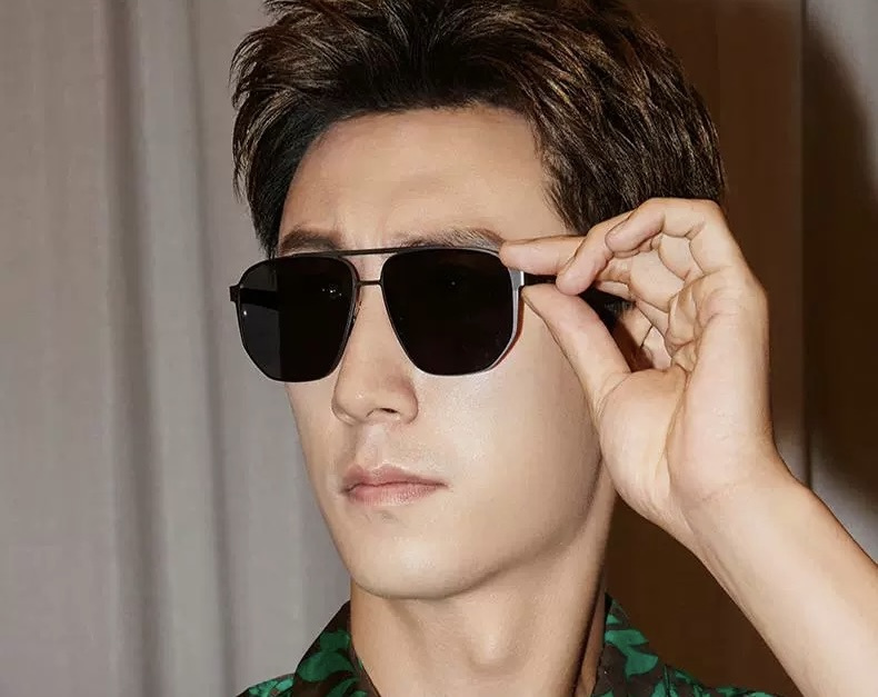 GUCCI 男款炫彩飞行员偏光太阳镜 ❤️材质：高清尼龙加厚卡槽高清偏光镜片 🌹无边框镜架💕颜👍型号：G