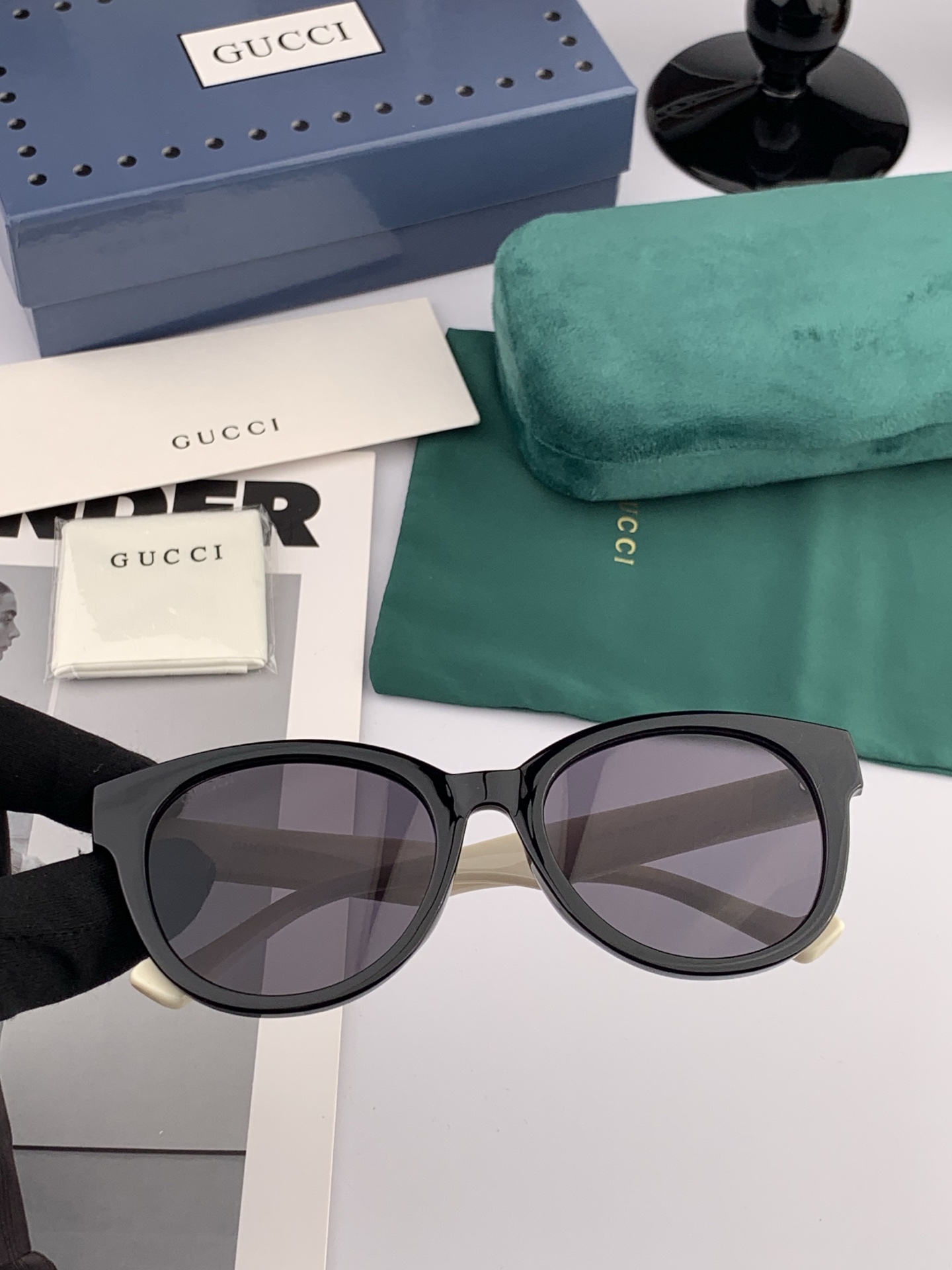 🔺 【GUCCI】开春新款 潮流爆款 时尚圆框太阳镜 高品质 佩戴舒适 网红潮款墨镜 型号：G5601