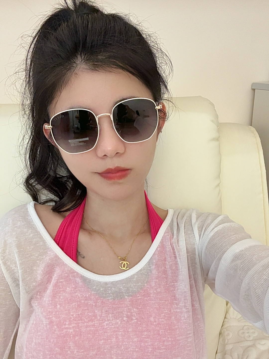 新款！新款出货！女士高清加厚偏光太阳镜🕶️ 🎉💍新款GUCCI偏光太阳镜[得意]开车驾驶镜时尚墨镜💐💐🌸