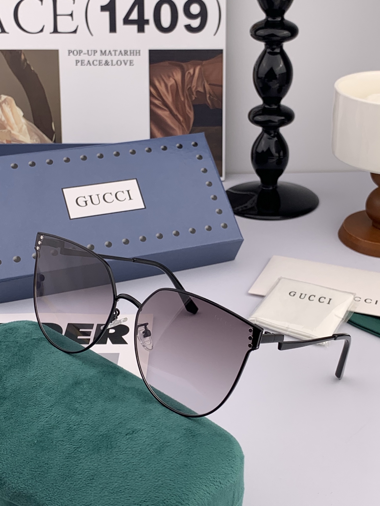 🔺 【GUCCI】开春新款 潮流爆款 时尚太阳镜 高品质 佩戴舒适 网红潮款墨镜 型号：G3660