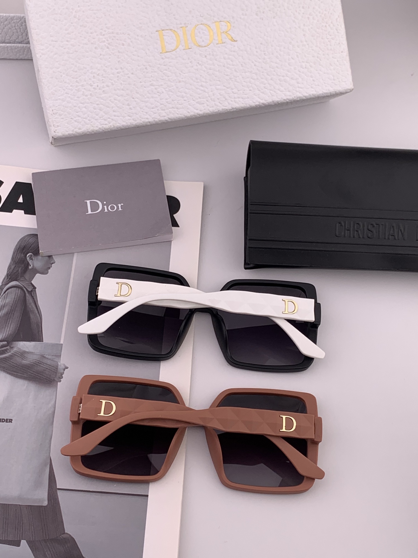 🔺 【DIOR-迪奥】开春新款 潮流爆款 时尚方框偏光太阳镜 高品质 佩戴舒适 网红潮款墨镜 型号：D8