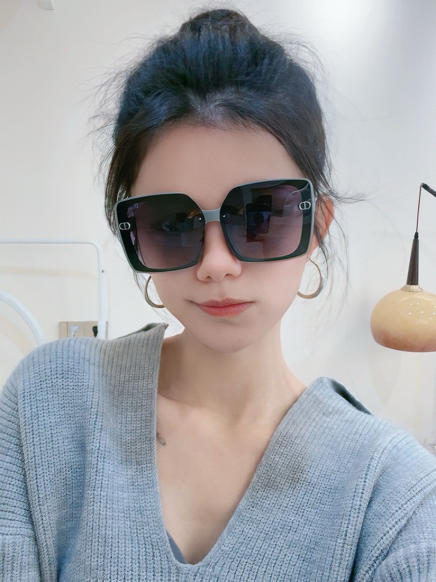 🔺 【DIOR-迪奥】开春新款 潮流爆款 时尚方框偏光太阳镜 高品质 佩戴舒适 网红潮款墨镜 女士高清偏