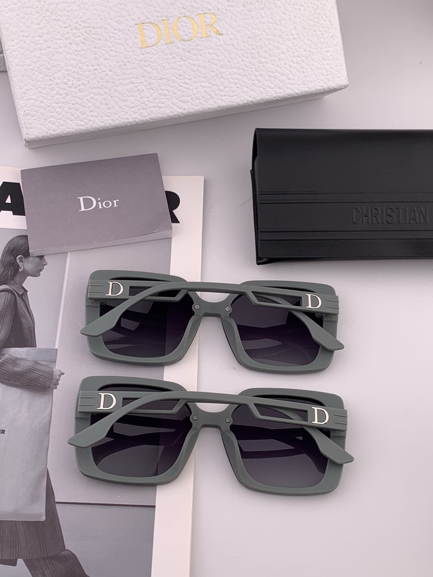 🔺 【DIOR-迪奥】开春新款 潮流爆款 时尚方框偏光太阳镜 高品质 佩戴舒适 网红潮款墨镜 女士高清偏