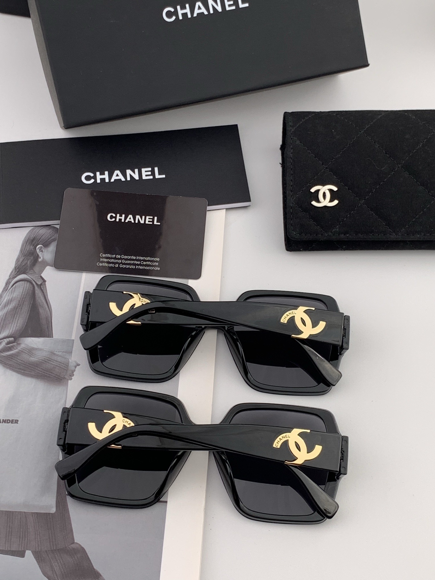 【TR偏光系列】香奈儿 开春新款 经典的方框设计，不挑脸型，无论搭配大衣还是连衣裙都非常显气质 偏光镜片