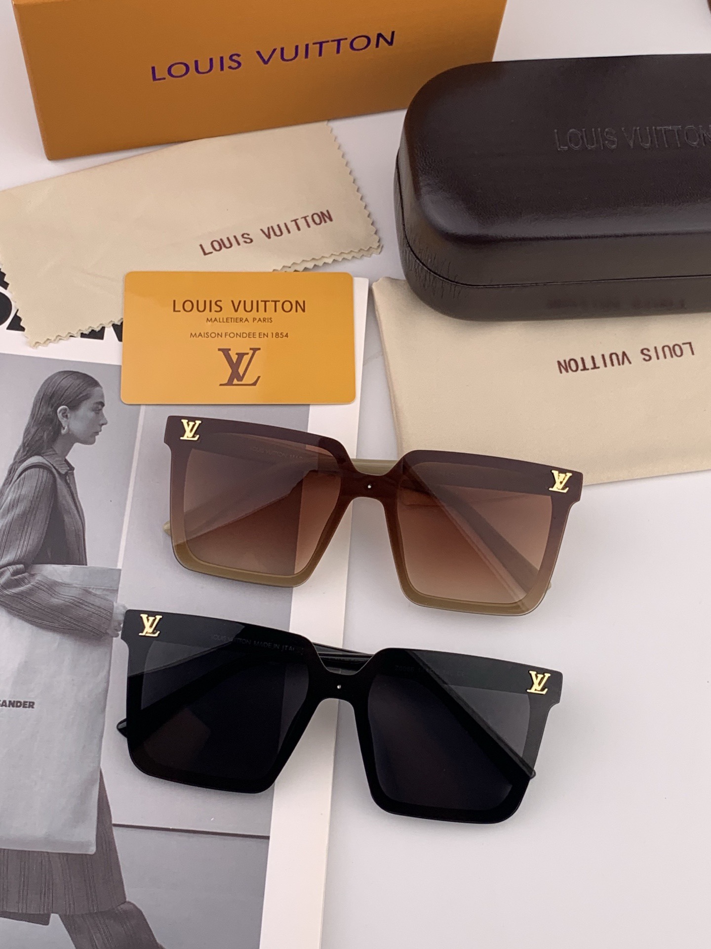 🔺LV🔻早春新款，众多明星同款[色]LV‼️‼️新款大框墨镜 ，🌈🌈宝丽来超清太阳镜🔝🔝型号：L6006