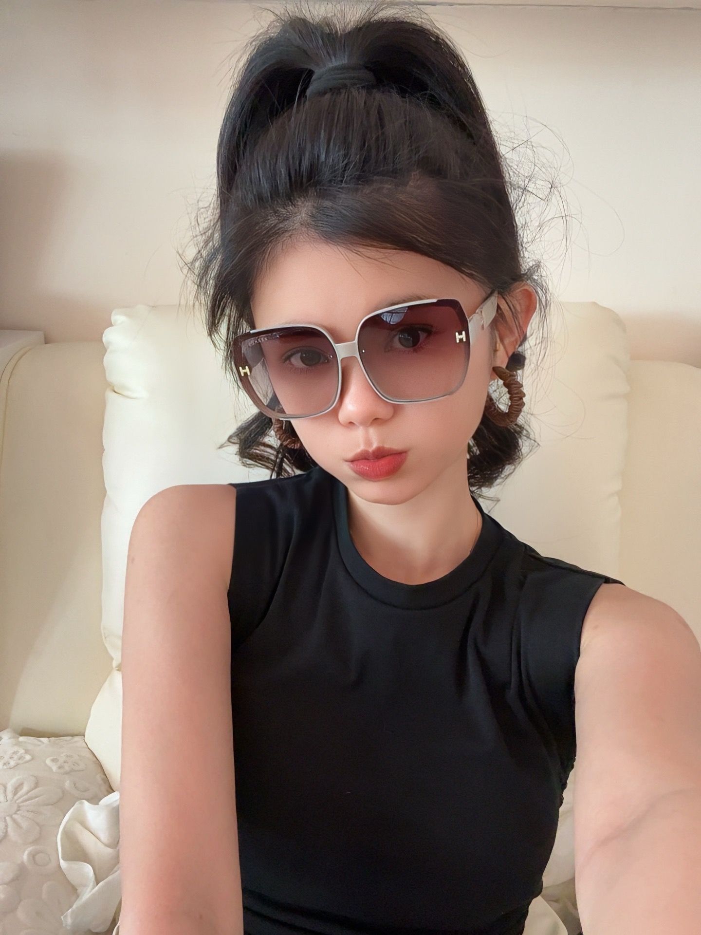 HERMES 爱马仕 开春新款🎈原版出货 网红超爆款💙经典奢华全球风[强][酷][亲亲] 时尚方框太阳镜