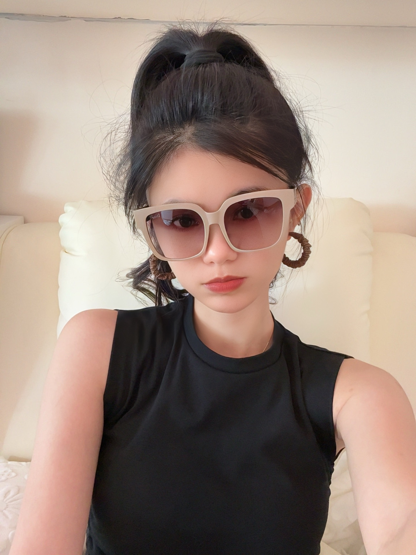 🔺 【香奈儿】开春新款 潮流爆款 时尚方框太阳镜 高品质 佩戴舒适 网红潮款墨镜 女士高清太阳镜🕶️ 🎉