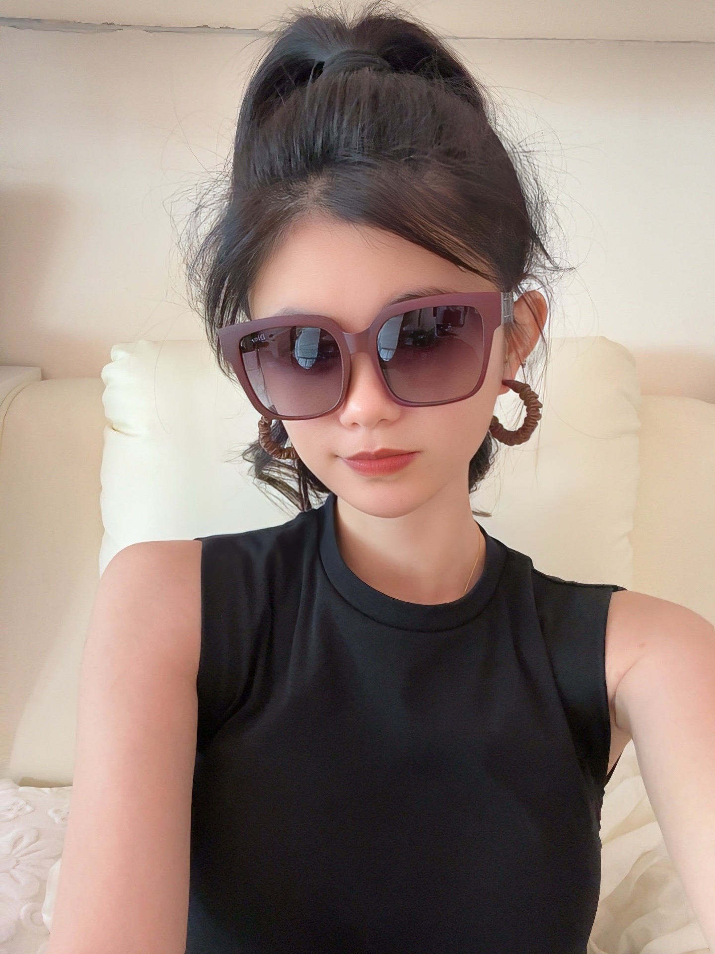 🔺 【香奈儿】开春新款 潮流爆款 时尚方框太阳镜 高品质 佩戴舒适 网红潮款墨镜 女士高清太阳镜🕶️ 🎉