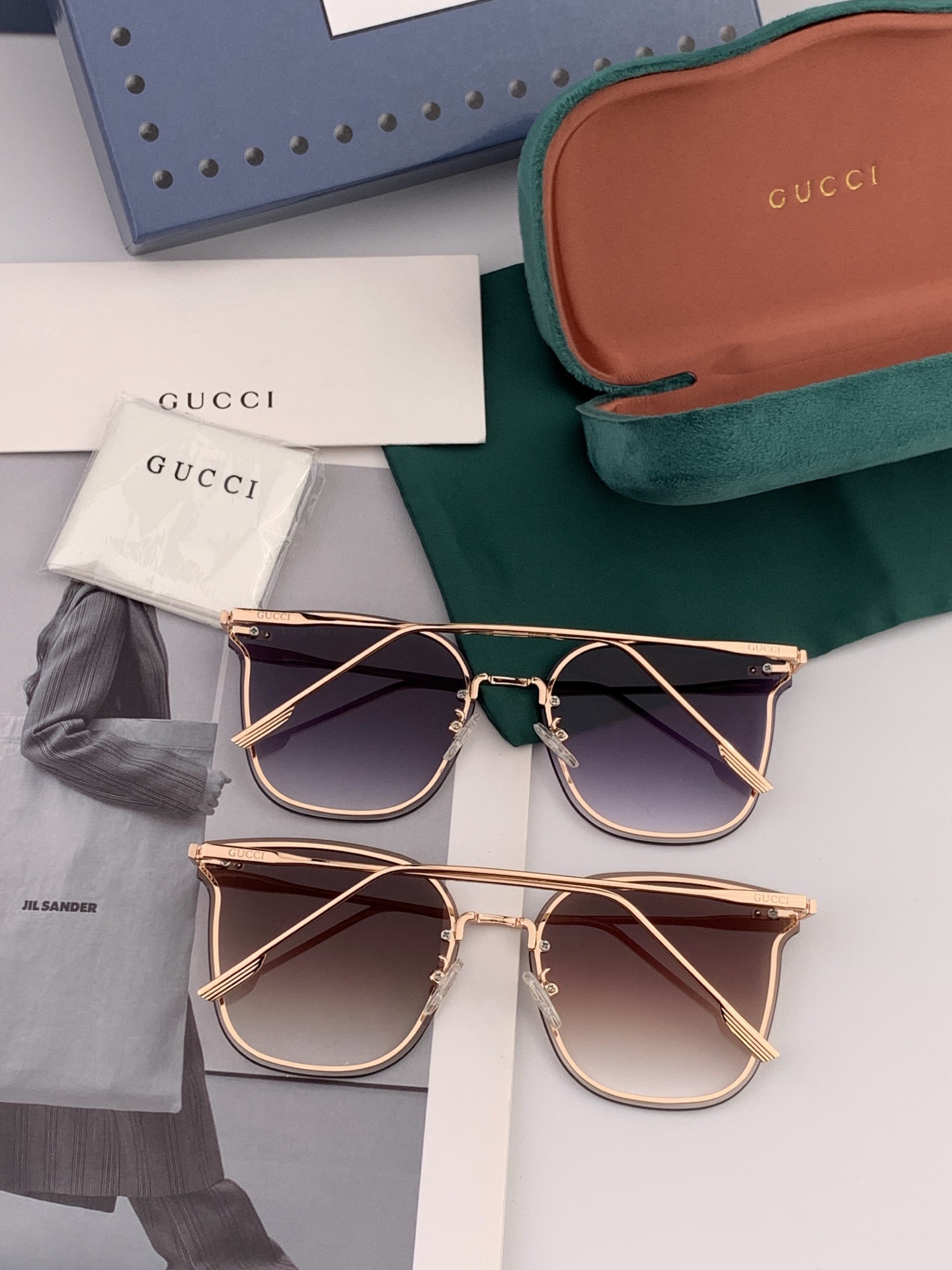 🔺 【GUCCI】开春新款 潮流爆款 时尚方框太阳镜 高品质 佩戴舒适 网红潮款墨镜 型号：G4999