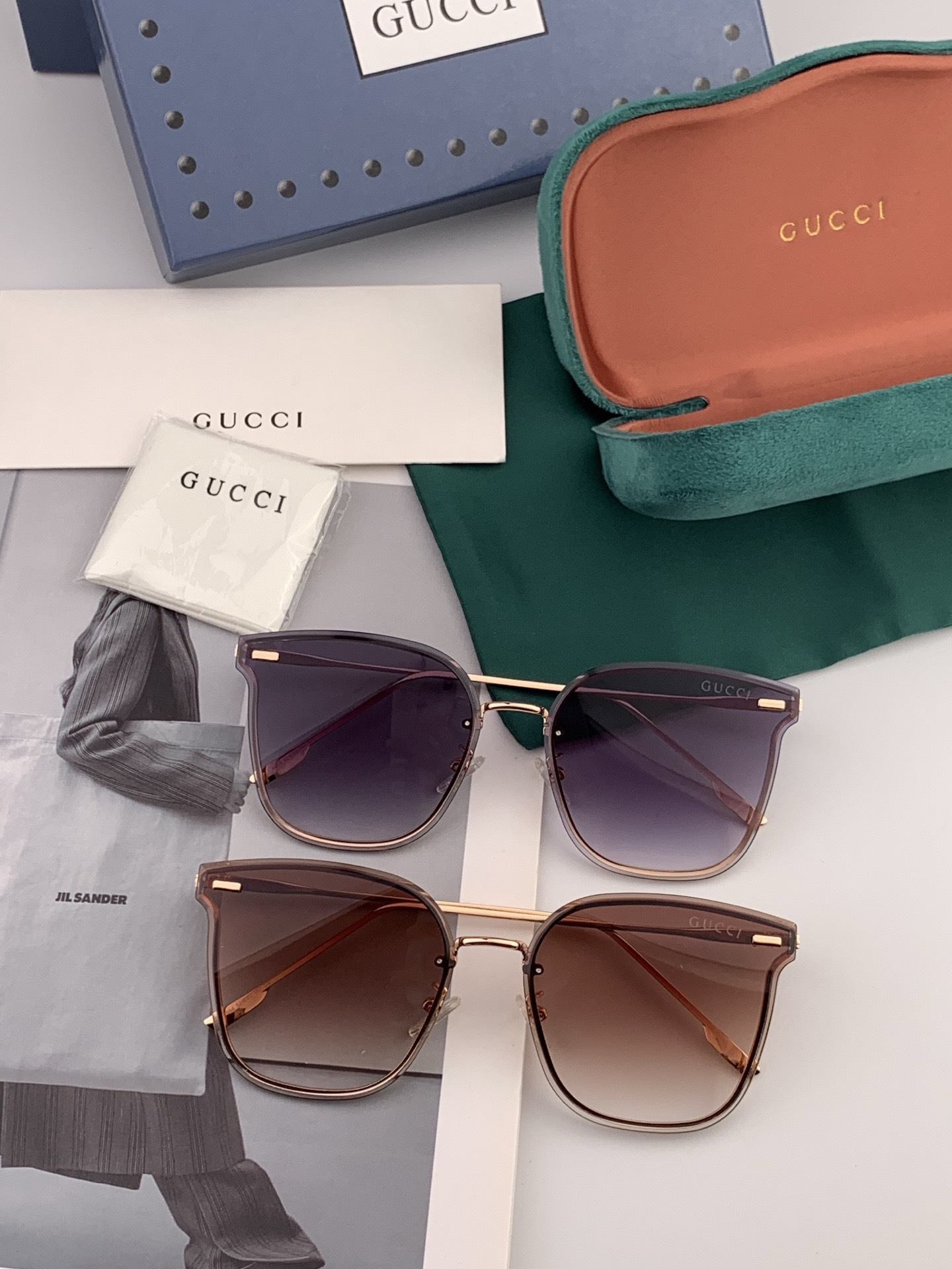 🔺 【GUCCI】开春新款 潮流爆款 时尚方框太阳镜 高品质 佩戴舒适 网红潮款墨镜 型号：G4999