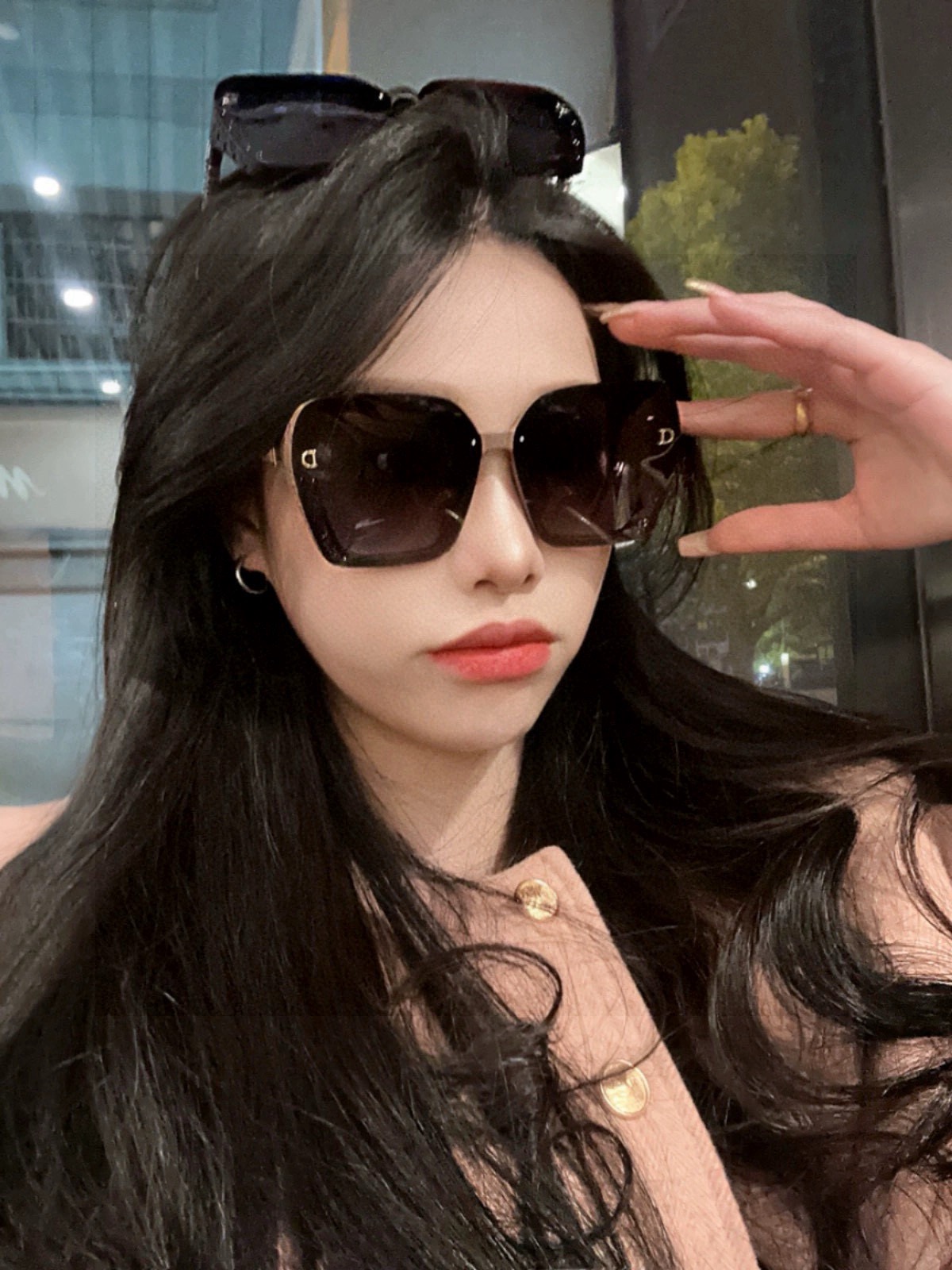 🔺 【DIOR-迪奥】开春新款 潮流爆款 时尚方框偏光太阳镜 高品质 佩戴舒适 网红潮款墨镜 女士高清偏