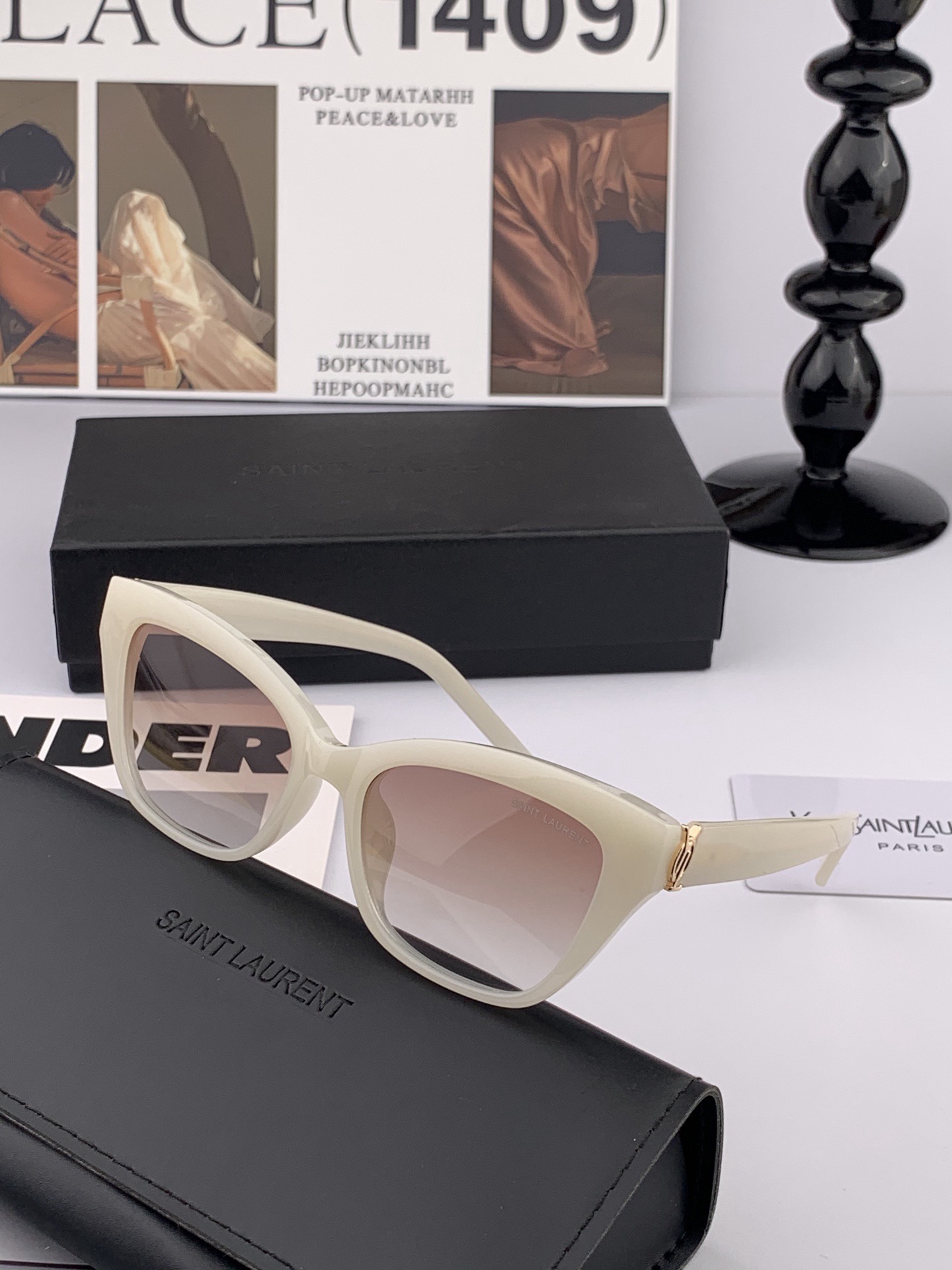 👑 【新款】🕶🔝🔝🔝🎁🎁🎁时尚百搭 超显脸小 佩戴舒适品牌:Ysl 圣罗兰 💎 材质: 加厚偏光镜片型号