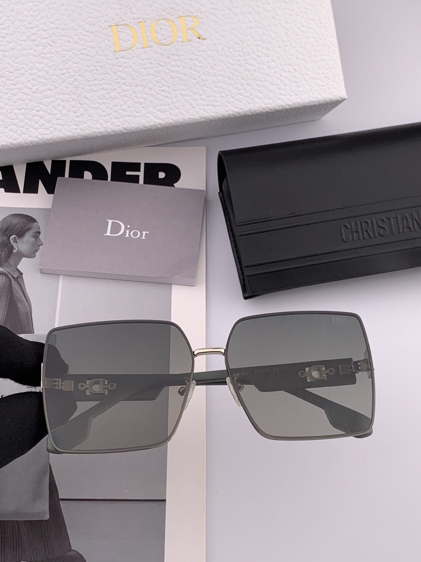 🔺 【DIOR-迪奥】开春新款 潮流爆款 时尚方框尼龙太阳镜 高品质 佩戴舒适 网红潮款墨镜 女士高清尼