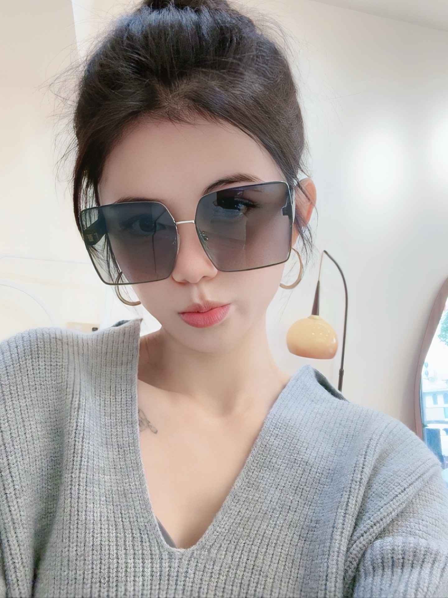 🔺 【DIOR-迪奥】开春新款 潮流爆款 时尚方框尼龙太阳镜 高品质 佩戴舒适 网红潮款墨镜 女士高清尼