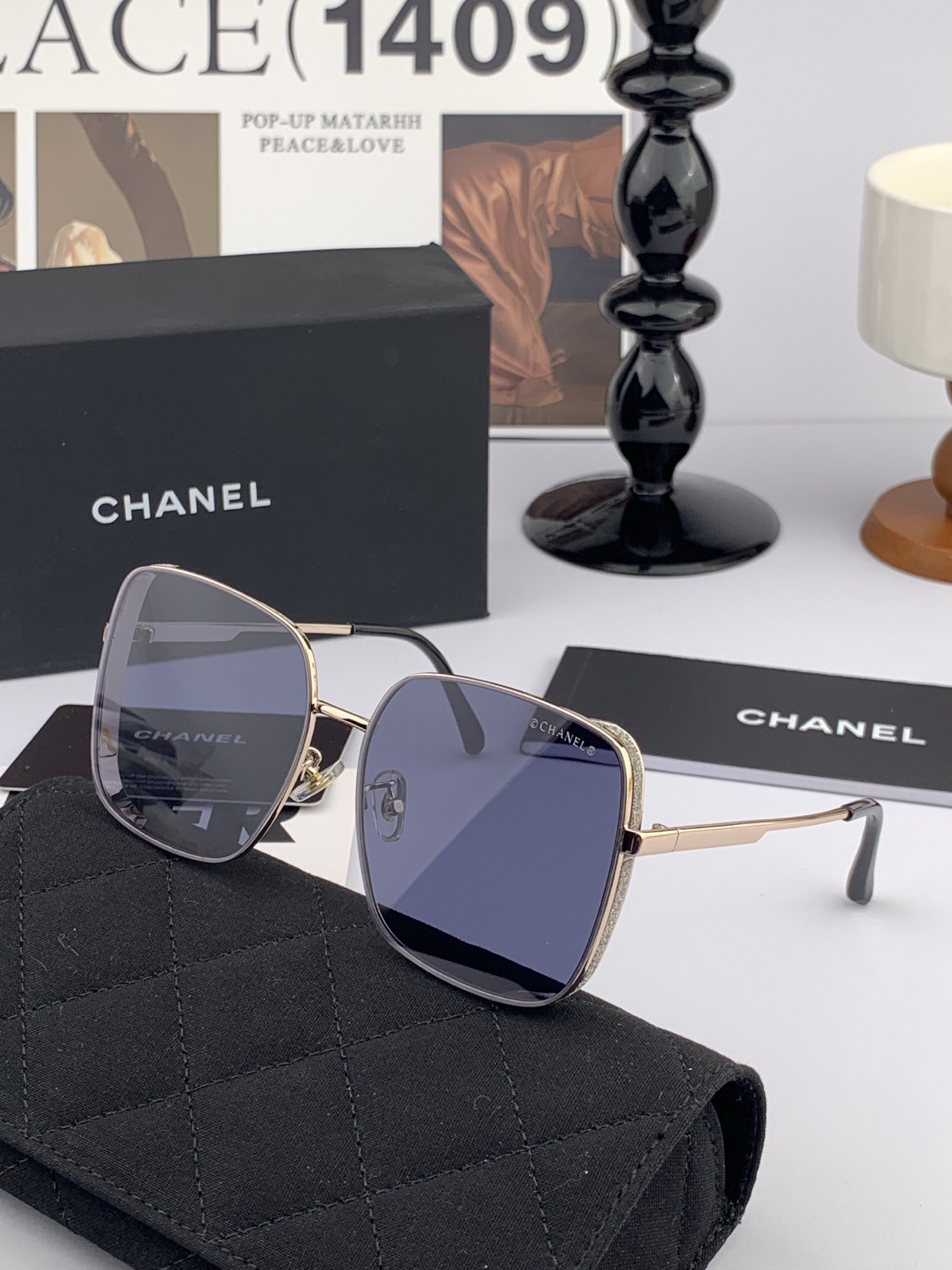 🔺 【香奈儿-尼龙偏光太阳镜】开春新款 潮流爆款 时尚多边形偏光太阳镜 高品质 佩戴舒适 网红潮款墨镜 