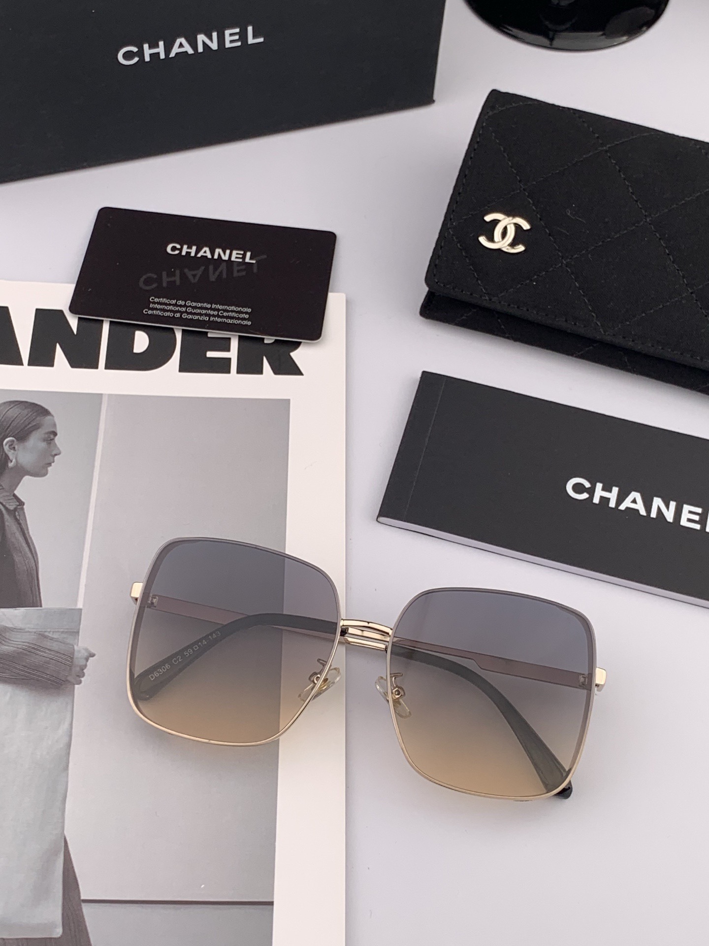 🔺 【香奈儿-尼龙偏光太阳镜】开春新款 潮流爆款 时尚多边形偏光太阳镜 高品质 佩戴舒适 网红潮款墨镜 