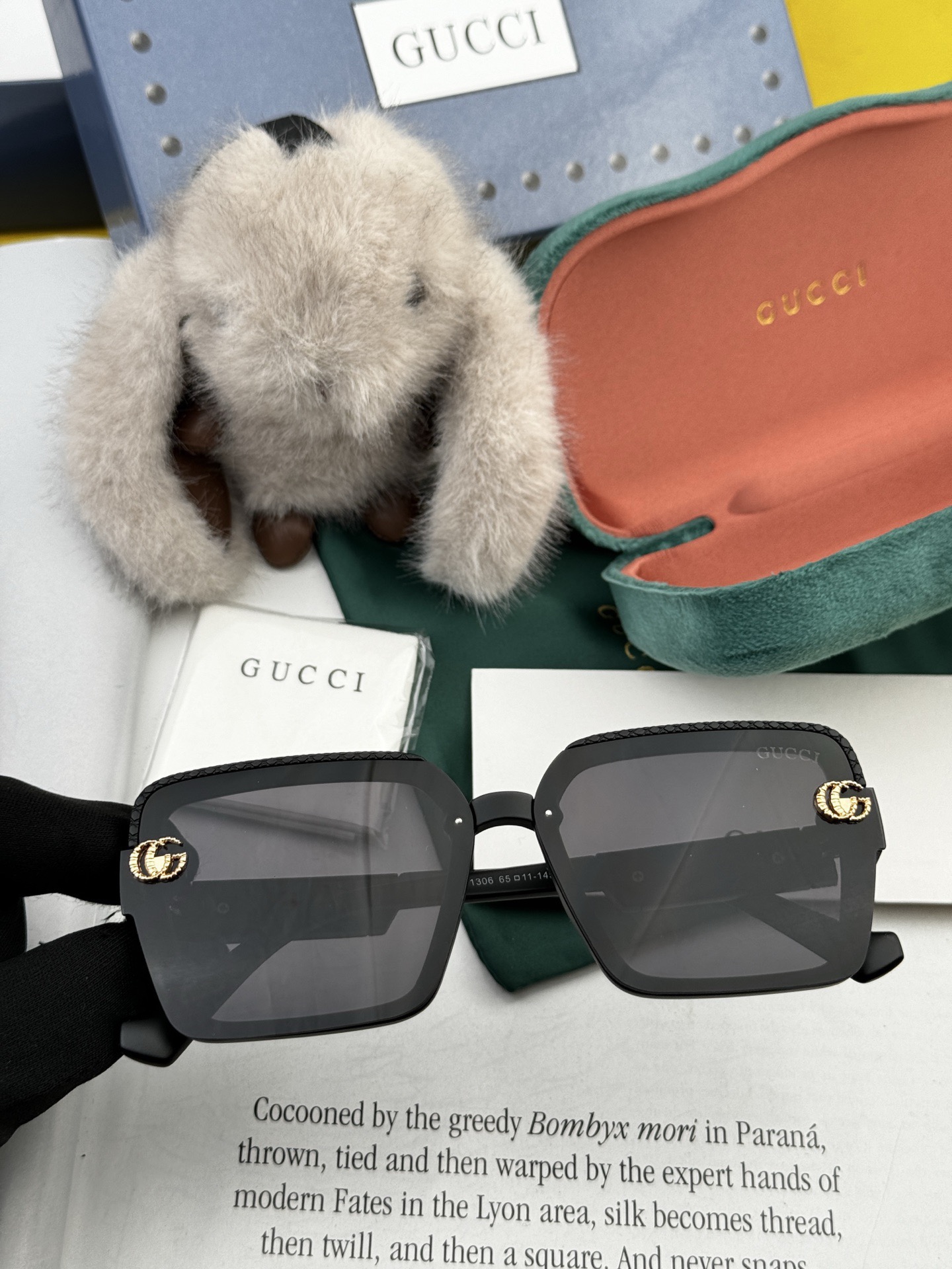 🔺 【GUCCI】开春新款 潮流爆款 时尚方框太阳镜 高品质 佩戴舒适 网红潮款墨镜 型号：G6130