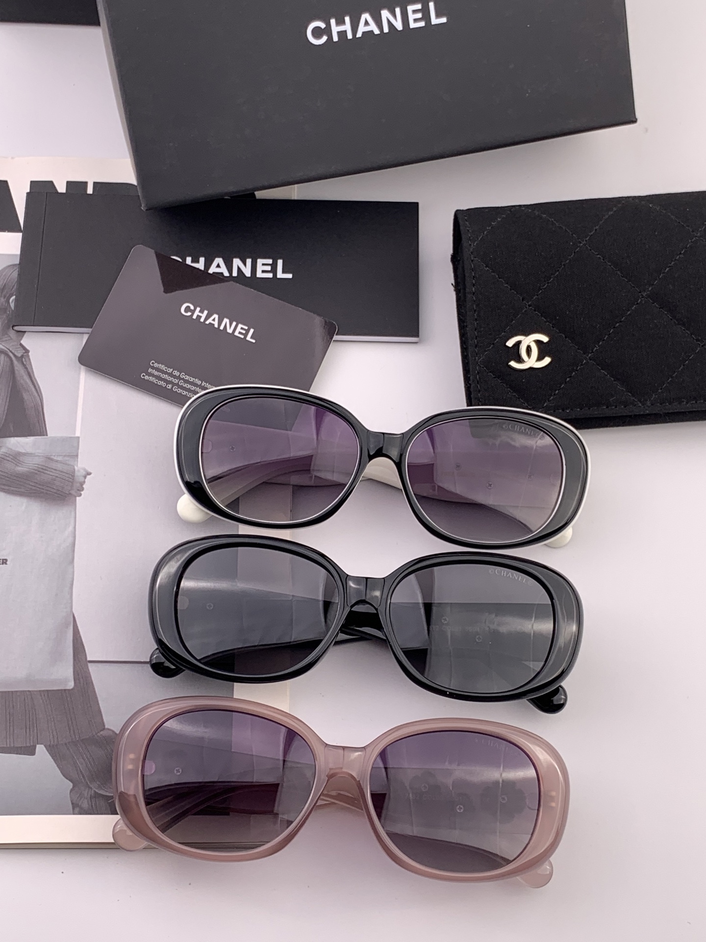 【CHANEL】香奈儿 新款山茶花潮流爆款 时尚圆框高清偏光太阳镜 佩戴舒适 网红潮款墨镜  ♥️♥️型