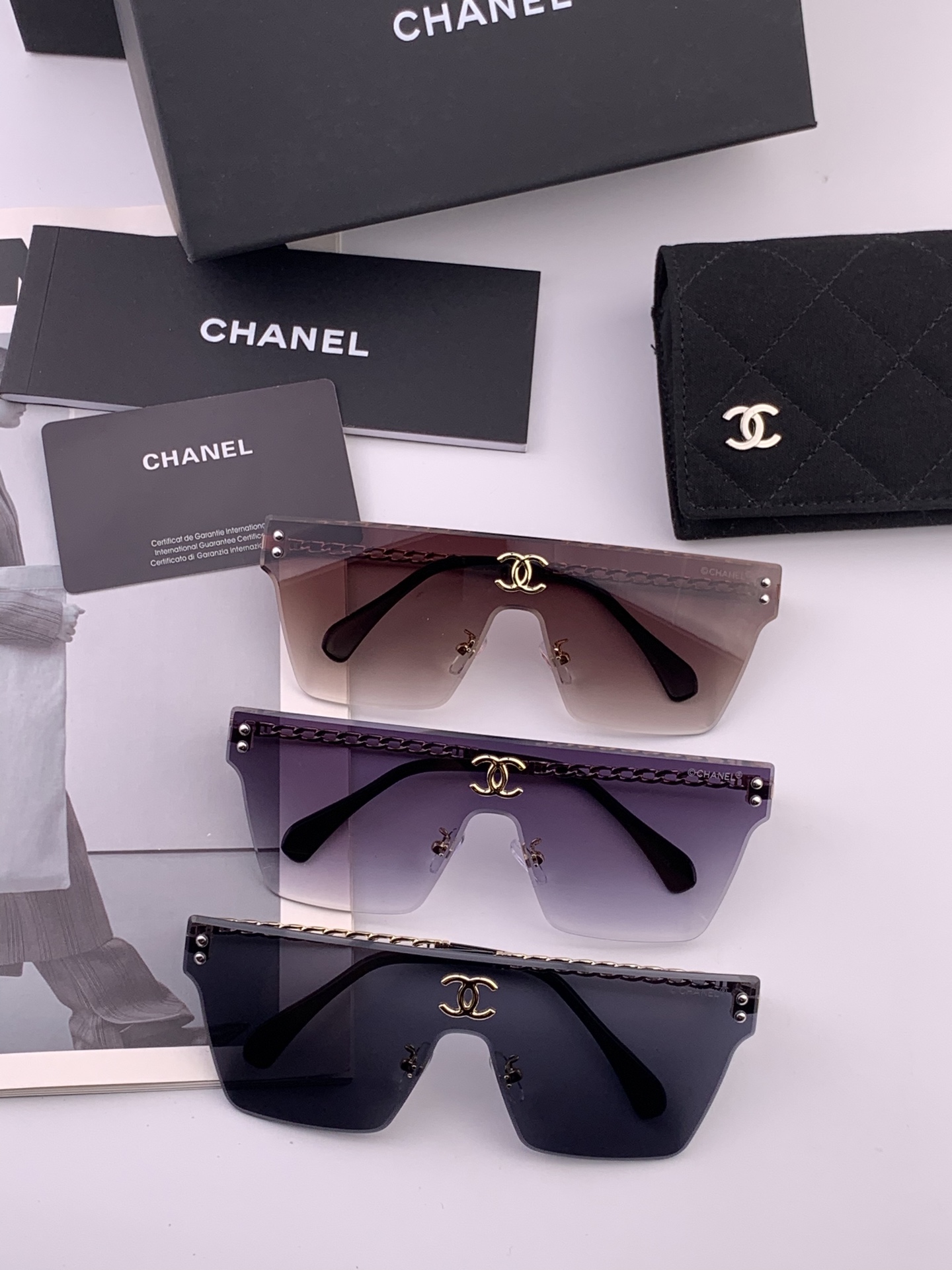 【CHANEL】香奈儿 新款潮流爆款 时尚大框太阳镜 佩戴舒适 网红潮款墨镜  女士高清太阳镜🕶️ 🎉高