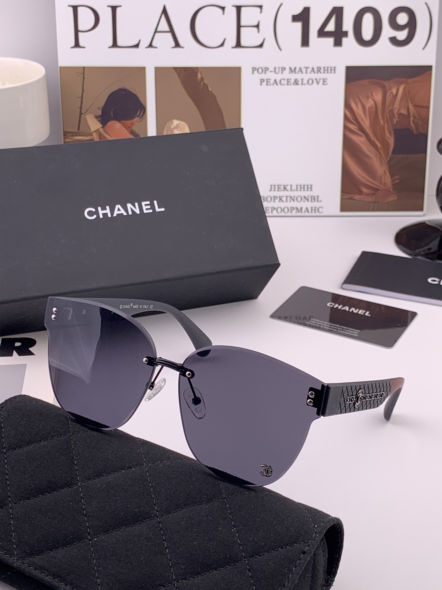【CHANEL】香奈儿 新款潮流爆款 时尚圆框太阳镜 佩戴舒适 网红潮款墨镜  女士高清加厚偏光太阳镜🕶