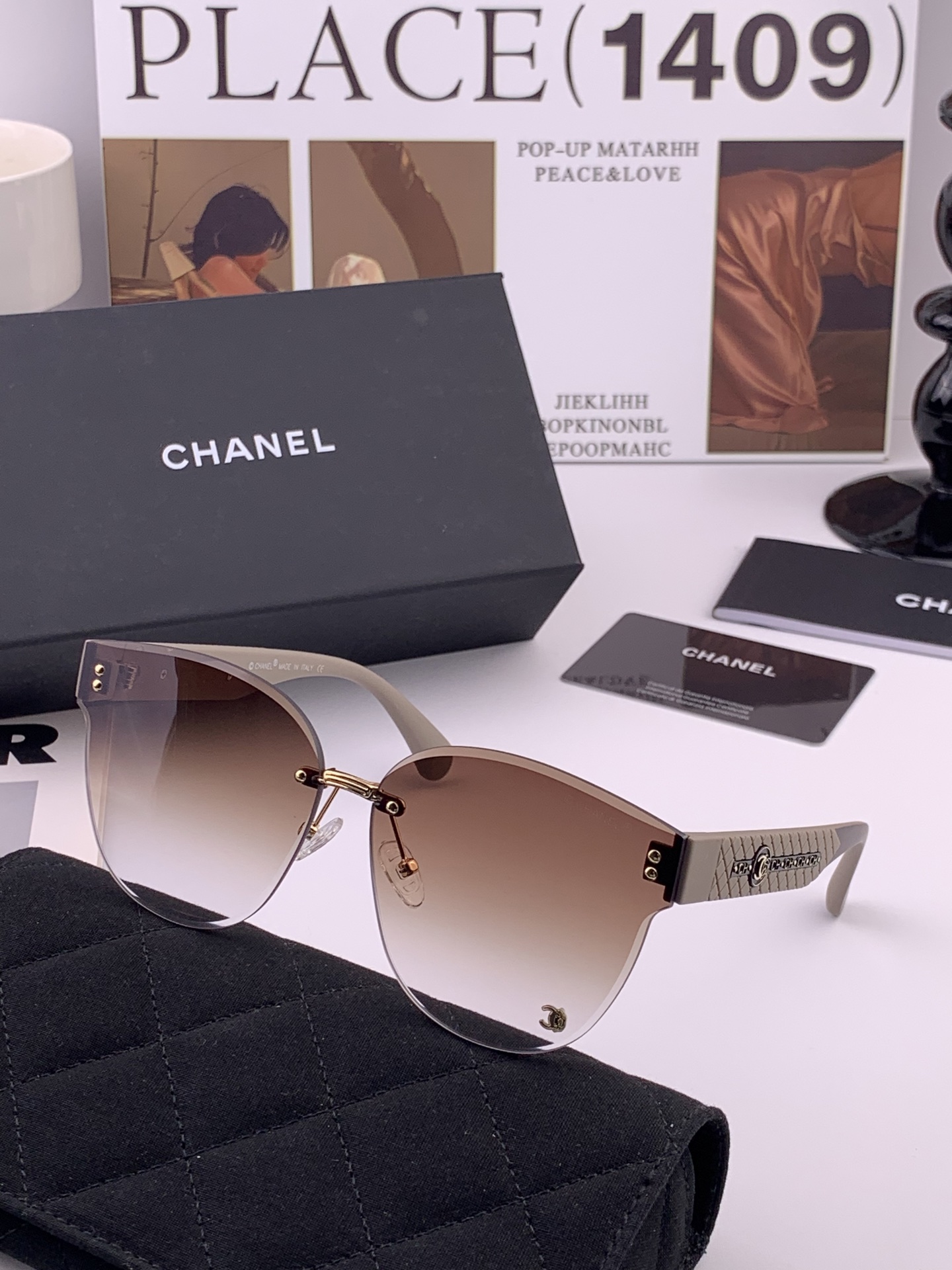 【CHANEL】香奈儿 新款潮流爆款 时尚圆框太阳镜 佩戴舒适 网红潮款墨镜  女士高清加厚偏光太阳镜🕶