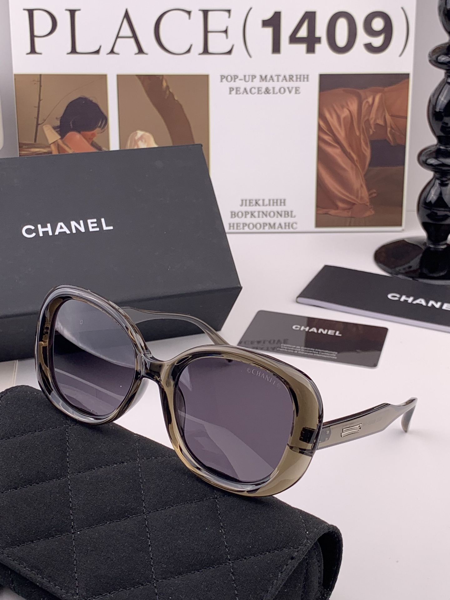 【CHANEL】香奈儿 新款潮流爆款 时尚方框太阳镜 佩戴舒适 网红潮款墨镜  女士高清加厚偏光太阳镜🕶