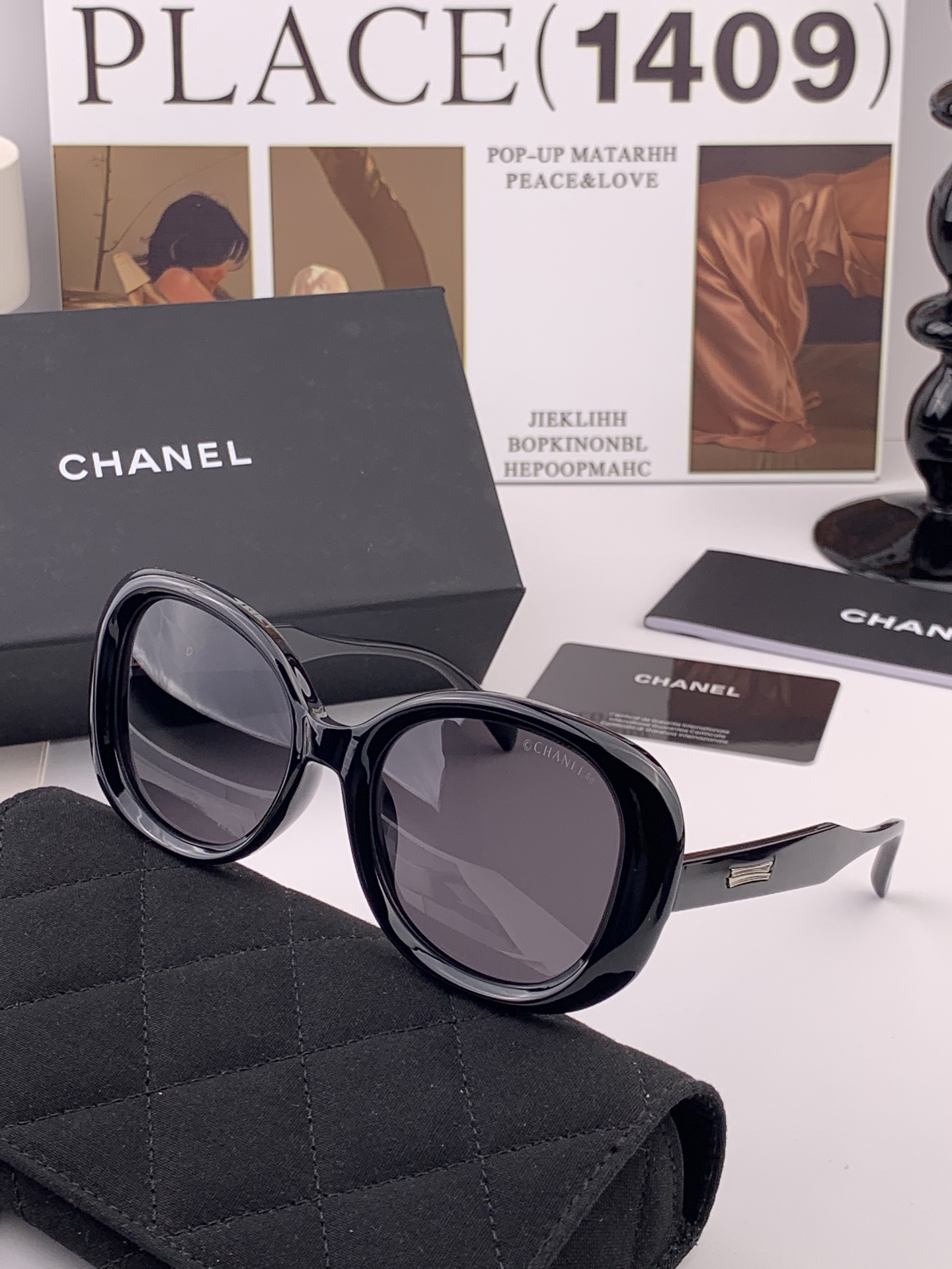【CHANEL】香奈儿 新款潮流爆款 时尚方框太阳镜 佩戴舒适 网红潮款墨镜  女士高清加厚偏光太阳镜🕶