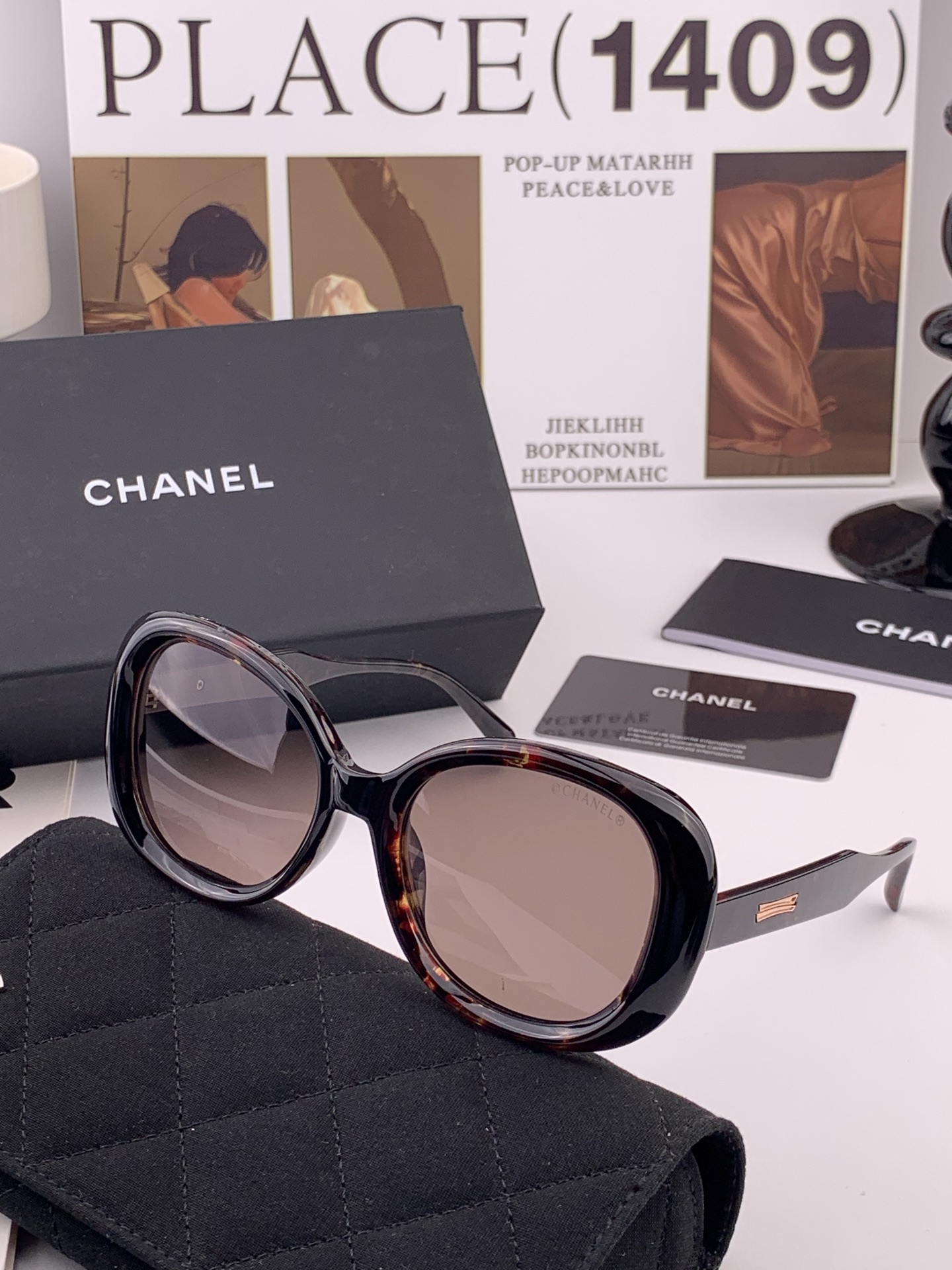 【CHANEL】香奈儿 新款潮流爆款 时尚方框太阳镜 佩戴舒适 网红潮款墨镜  女士高清加厚偏光太阳镜🕶