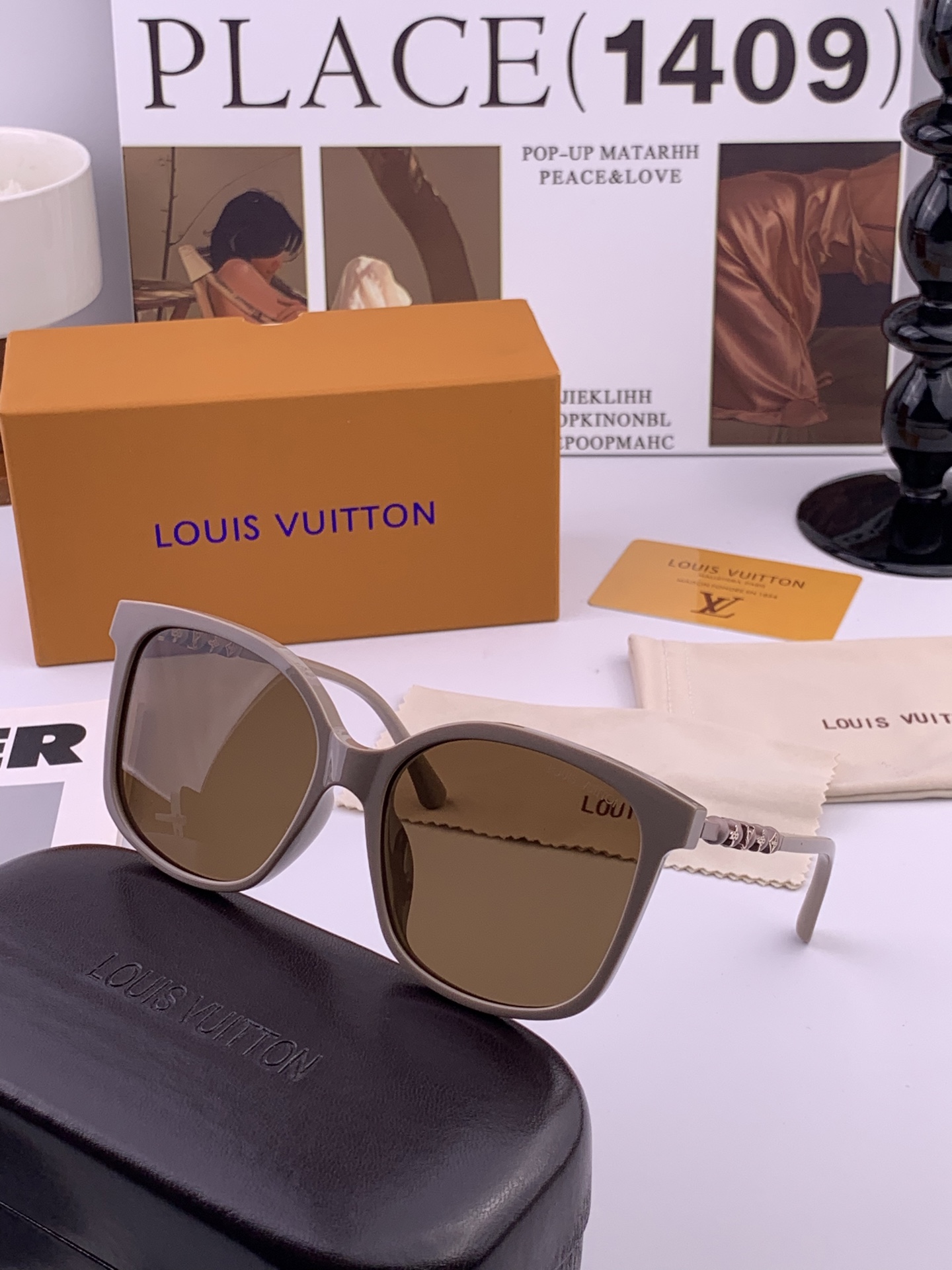 LV 太阳镜潮品官网模特同款 [玫瑰][玫瑰]四叶草🍀精致个性设计简约时尚 高品质值得拥有绝对潮爆整个夏