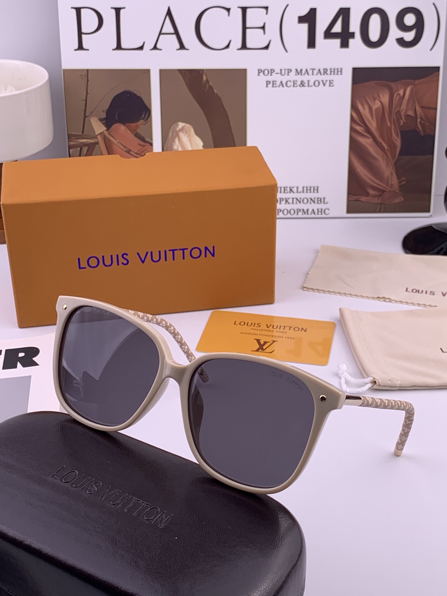 LV 🔥  高品质情侣款款墨镜   👍 进口宝丽来偏光镜片  🔥蛤蟆镜 开车钓鱼都可 🔥百搭显瘦墨镜韩版