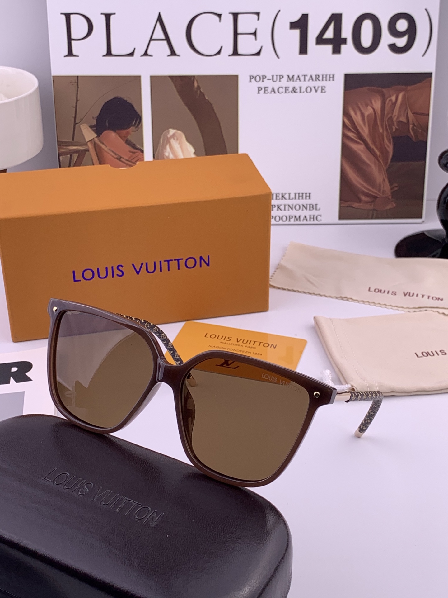 LV 🔥  高品质情侣款款墨镜   👍 进口宝丽来偏光镜片  🔥蛤蟆镜 开车钓鱼都可 🔥百搭显瘦墨镜韩版