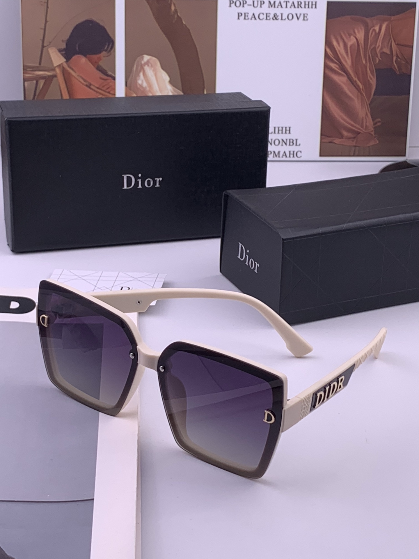 🔺 【DIOR-迪奥】开春新款 潮流爆款 时尚方框偏光太阳镜 高品质 佩戴舒适 网红潮款墨镜 型号：D6