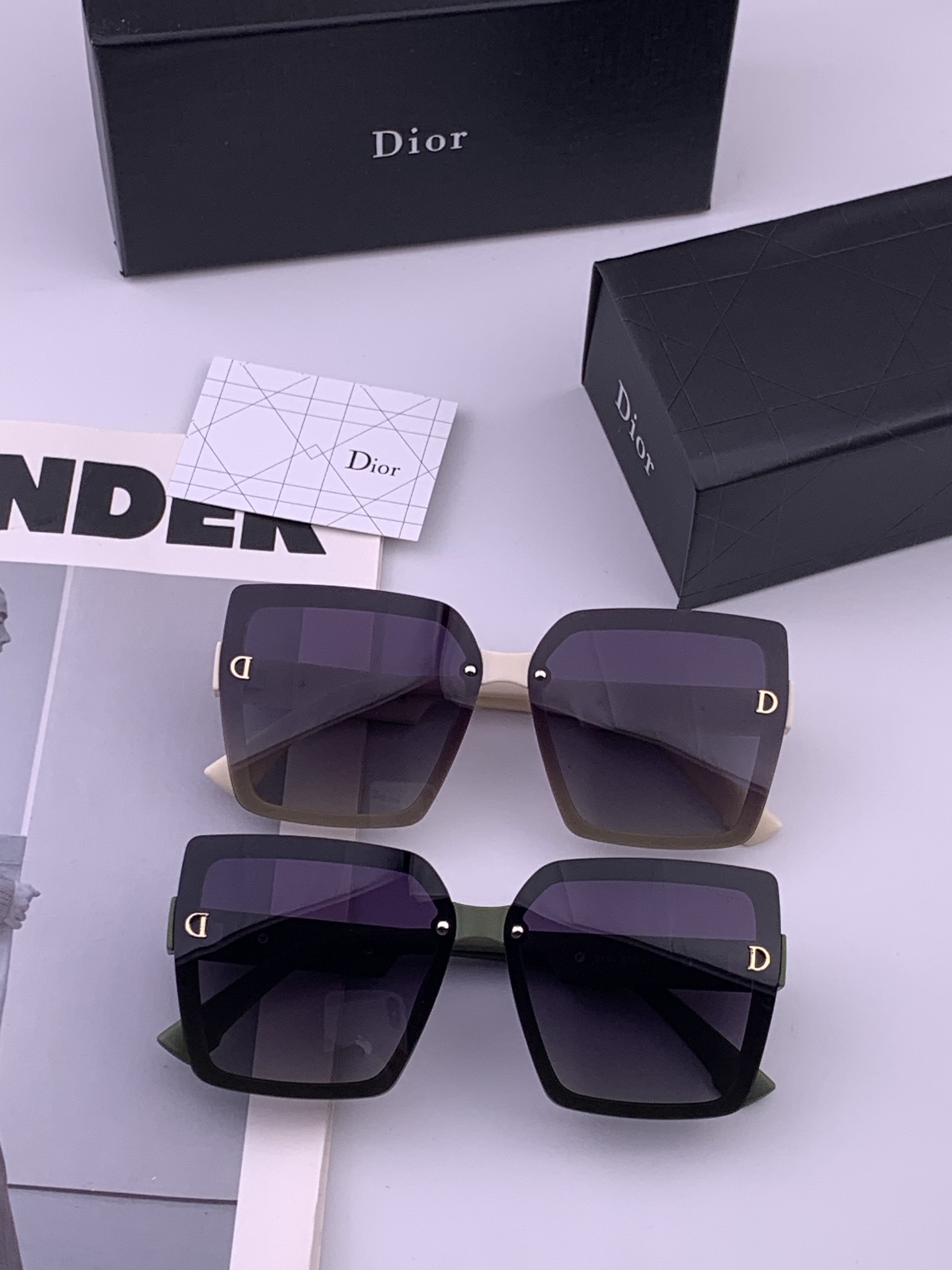 🔺 【DIOR-迪奥】开春新款 潮流爆款 时尚方框偏光太阳镜 高品质 佩戴舒适 网红潮款墨镜 型号：D6
