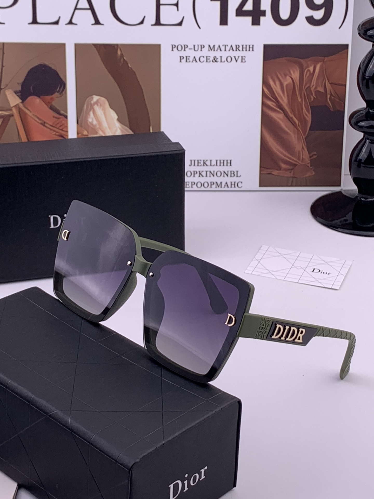 🔺 【DIOR-迪奥】开春新款 潮流爆款 时尚方框偏光太阳镜 高品质 佩戴舒适 网红潮款墨镜 型号：D6