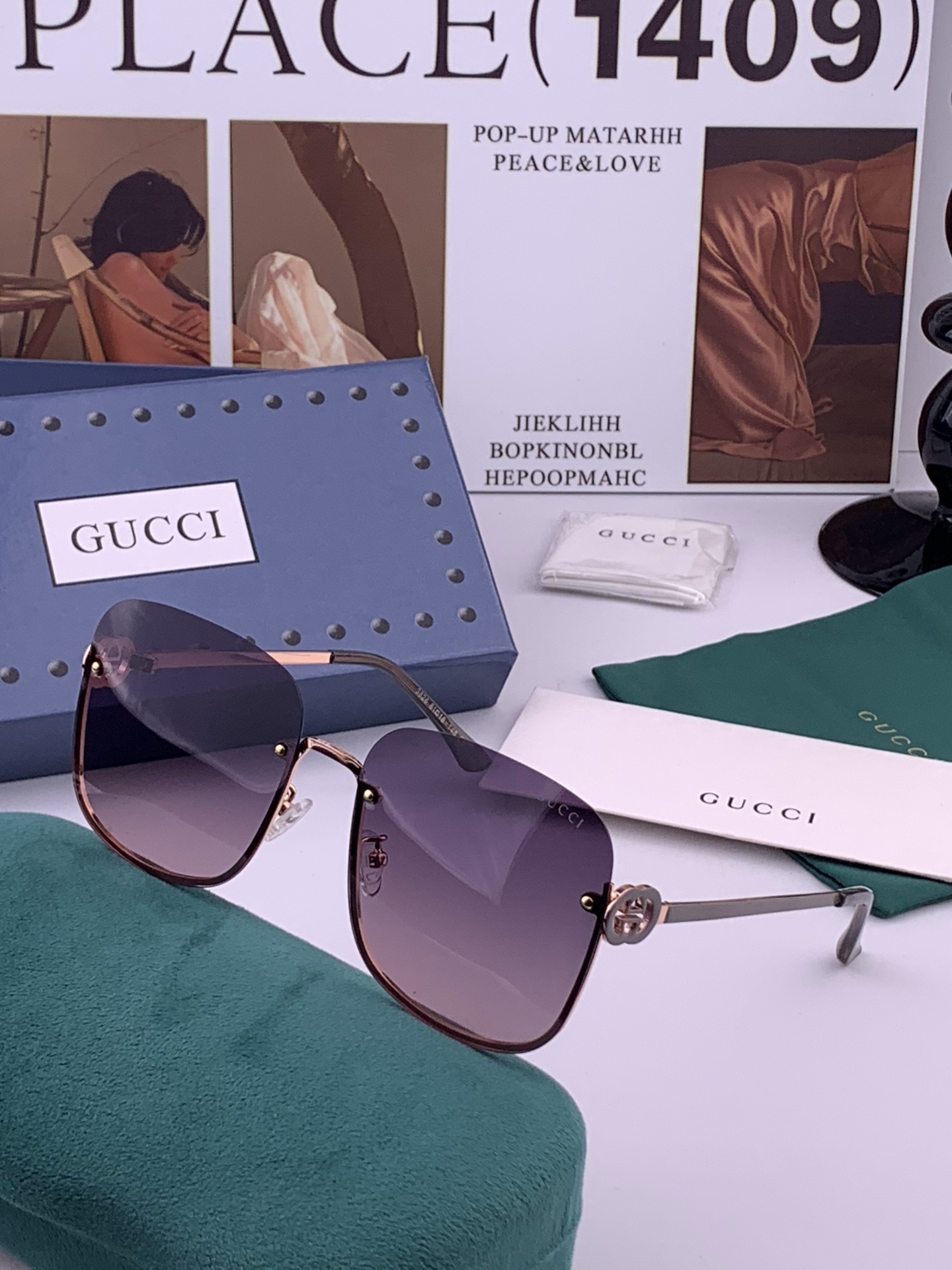 🔺GUCCI🔻古驰 GG圆框太阳镜 完美品质 🎓独特设计  适合各种脸型 亮相时装周 超时尚百搭 实物精