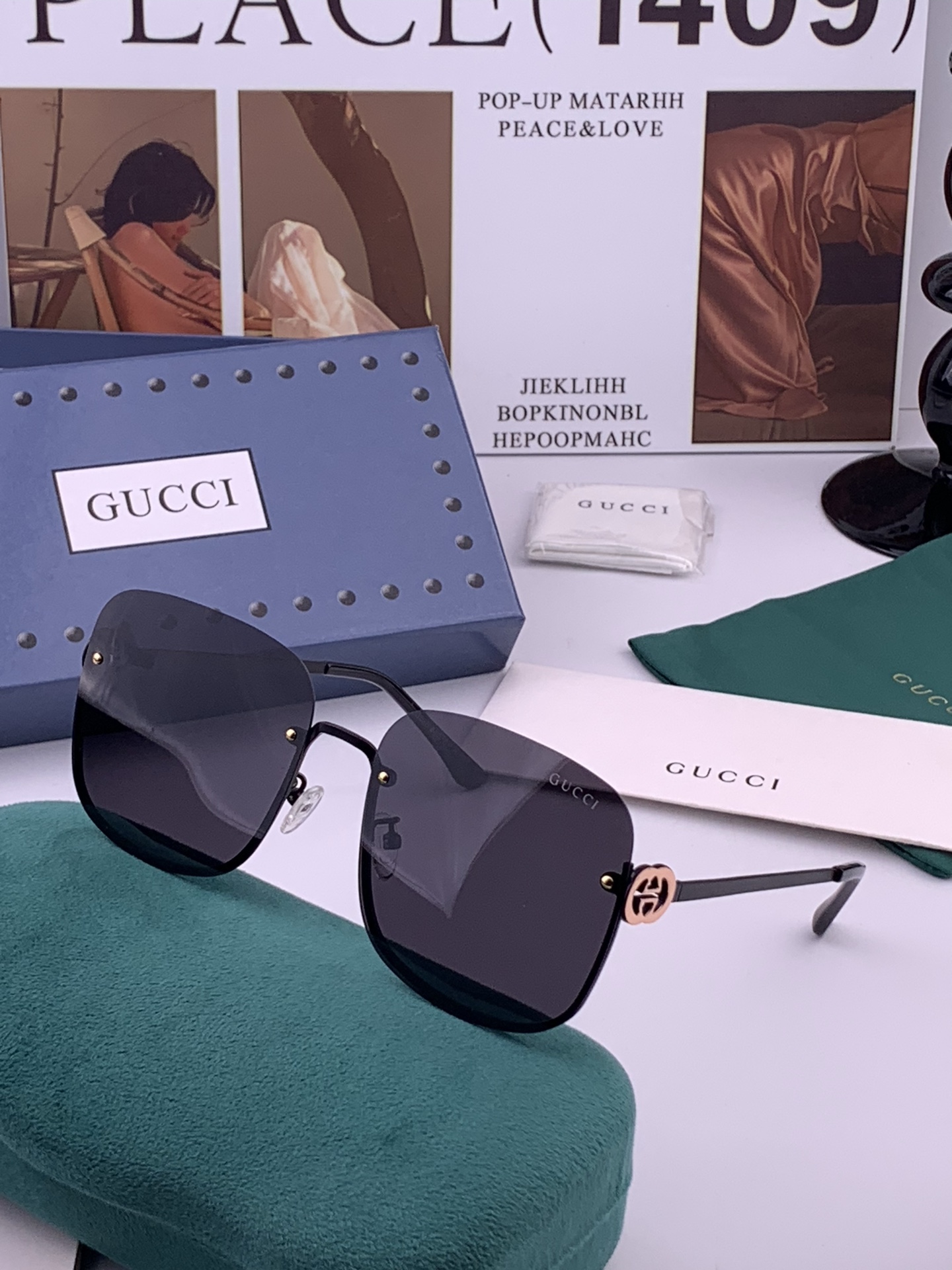 🔺GUCCI🔻古驰 GG圆框太阳镜 完美品质 🎓独特设计  适合各种脸型 亮相时装周 超时尚百搭 实物精