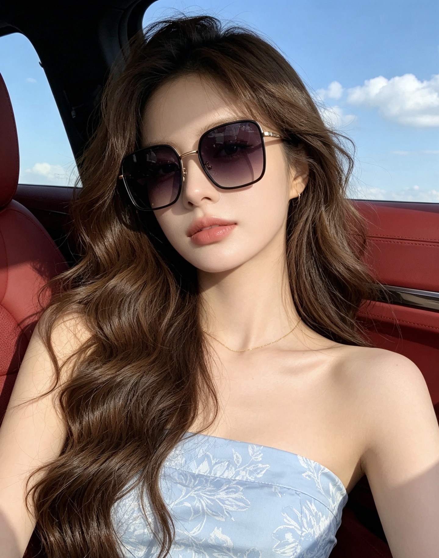 🔺 【GUCCI-偏光太阳镜】开春新款 潮流爆款 时尚方框偏光太阳镜 高品质 佩戴舒适 网红潮款墨镜 女