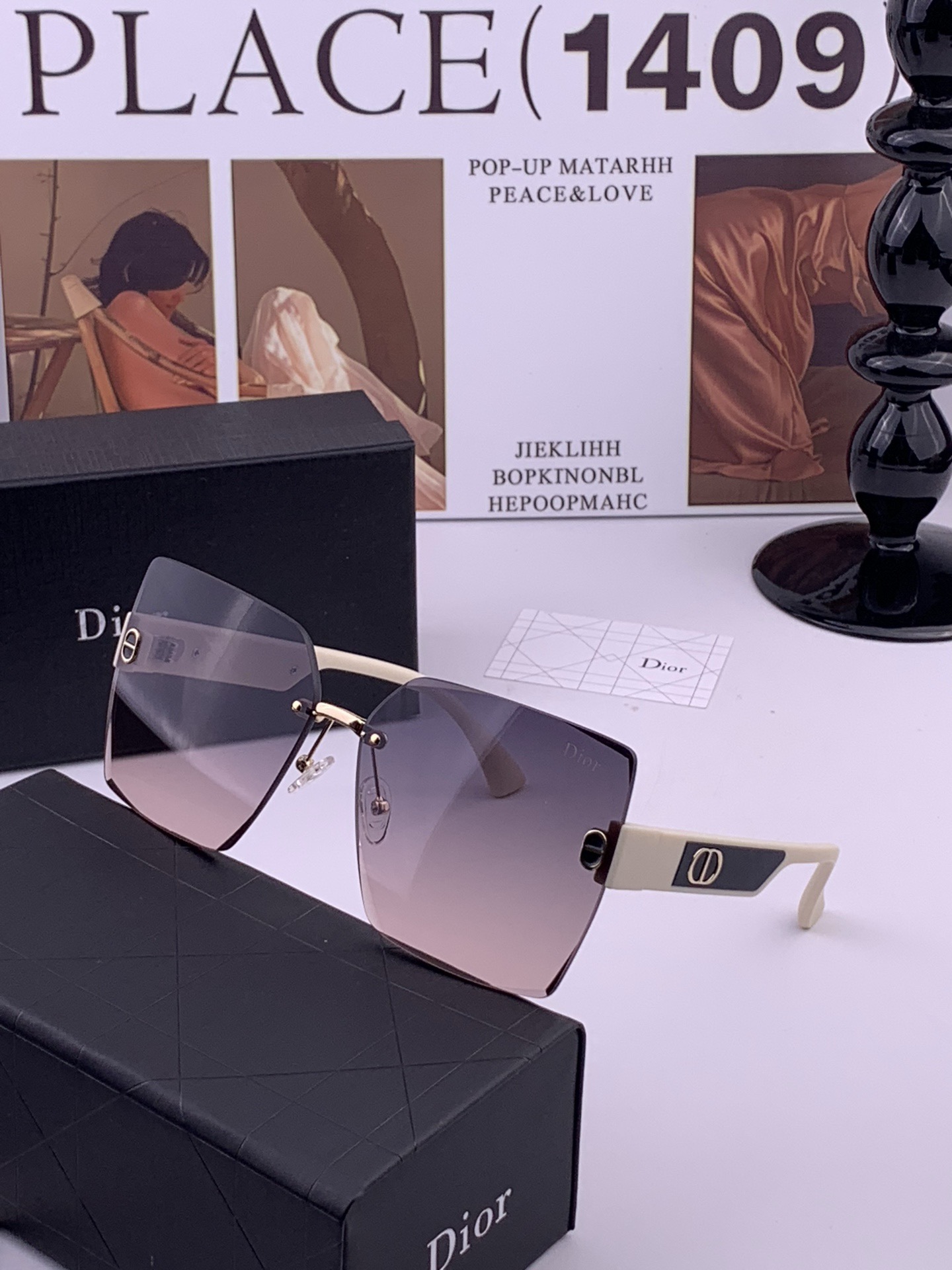 🔺 【DIOR-迪奥】开春新款 潮流爆款 时尚方框偏光太阳镜 高品质 佩戴舒适 网红潮款墨镜 女士高清偏