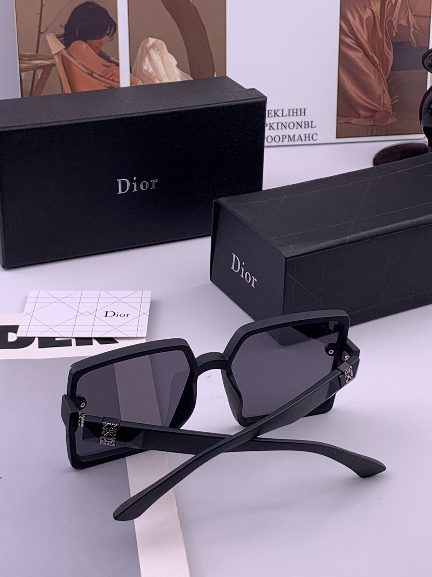 🔺 【DIOR】开春新款 潮流爆款 时尚方框偏光太阳镜 高品质 佩戴舒适 网红潮款墨镜 女士高清加厚偏光