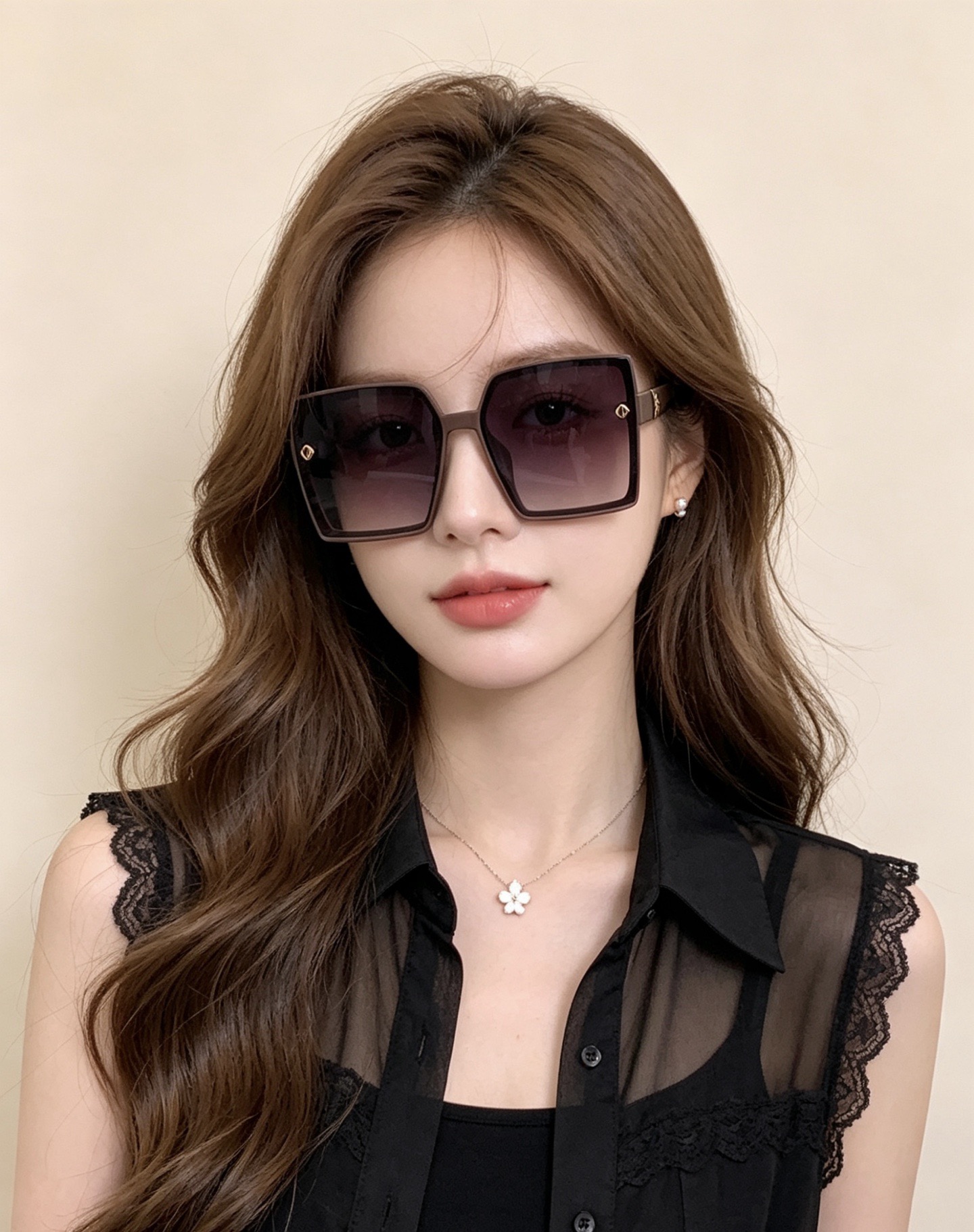 🔺 【DIOR】开春新款 潮流爆款 时尚方框偏光太阳镜 高品质 佩戴舒适 网红潮款墨镜 女士高清加厚偏光