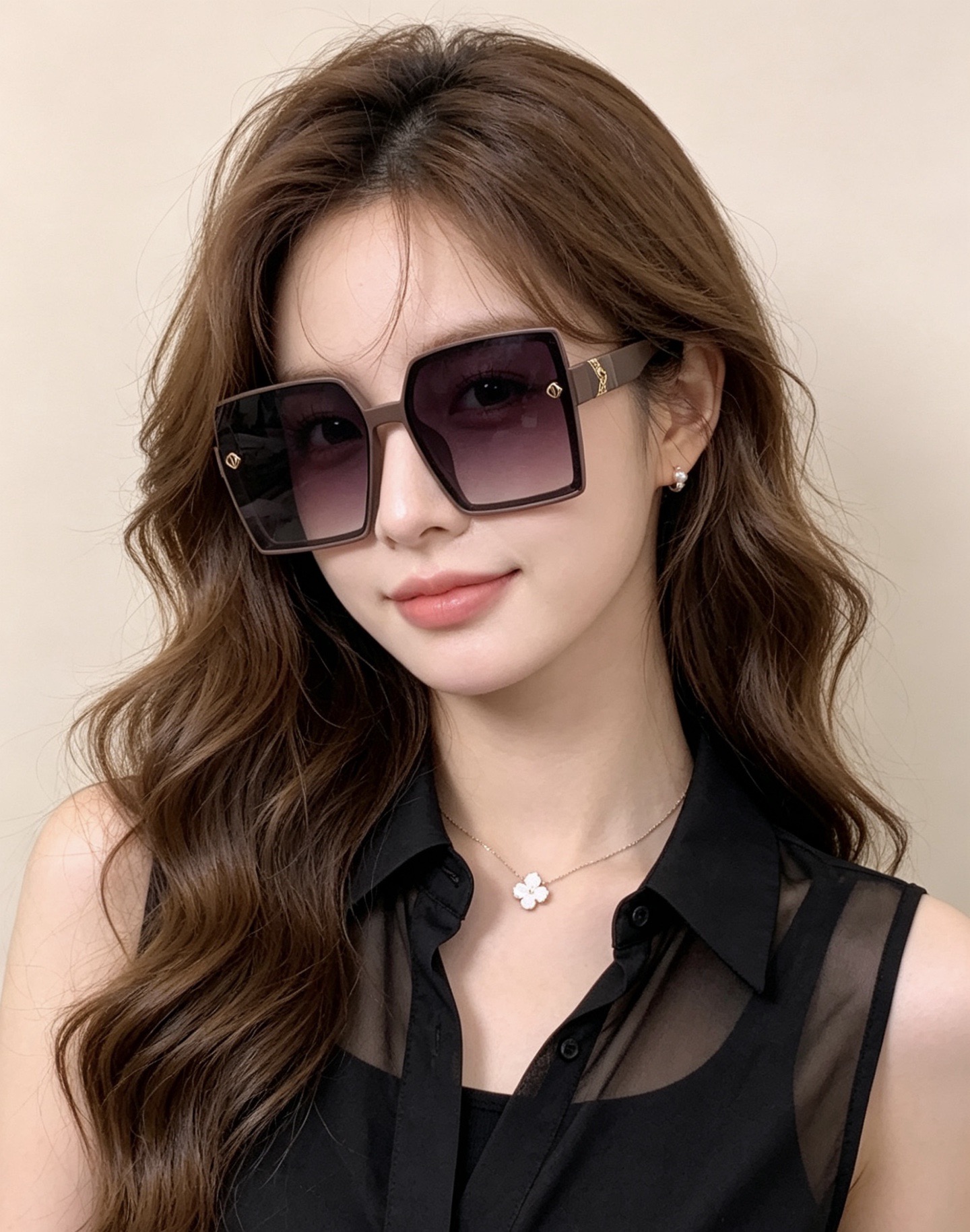 🔺 【DIOR】开春新款 潮流爆款 时尚方框偏光太阳镜 高品质 佩戴舒适 网红潮款墨镜 女士高清加厚偏光