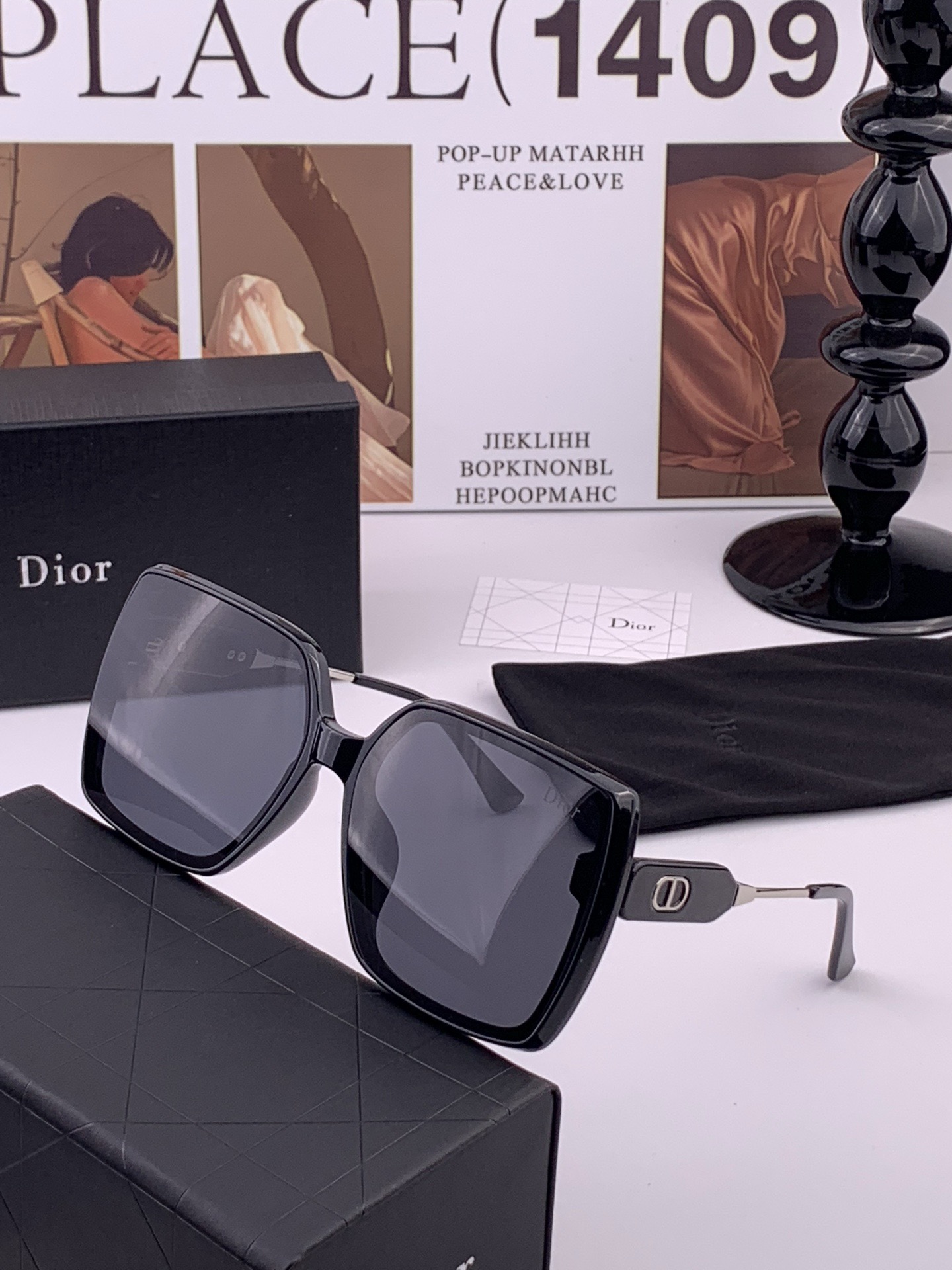 【DIOR】新款潮流爆款 时尚方框太阳镜 佩戴舒适 网红潮款墨镜  女士高清加厚偏光太阳镜🕶️ 🎉高品质