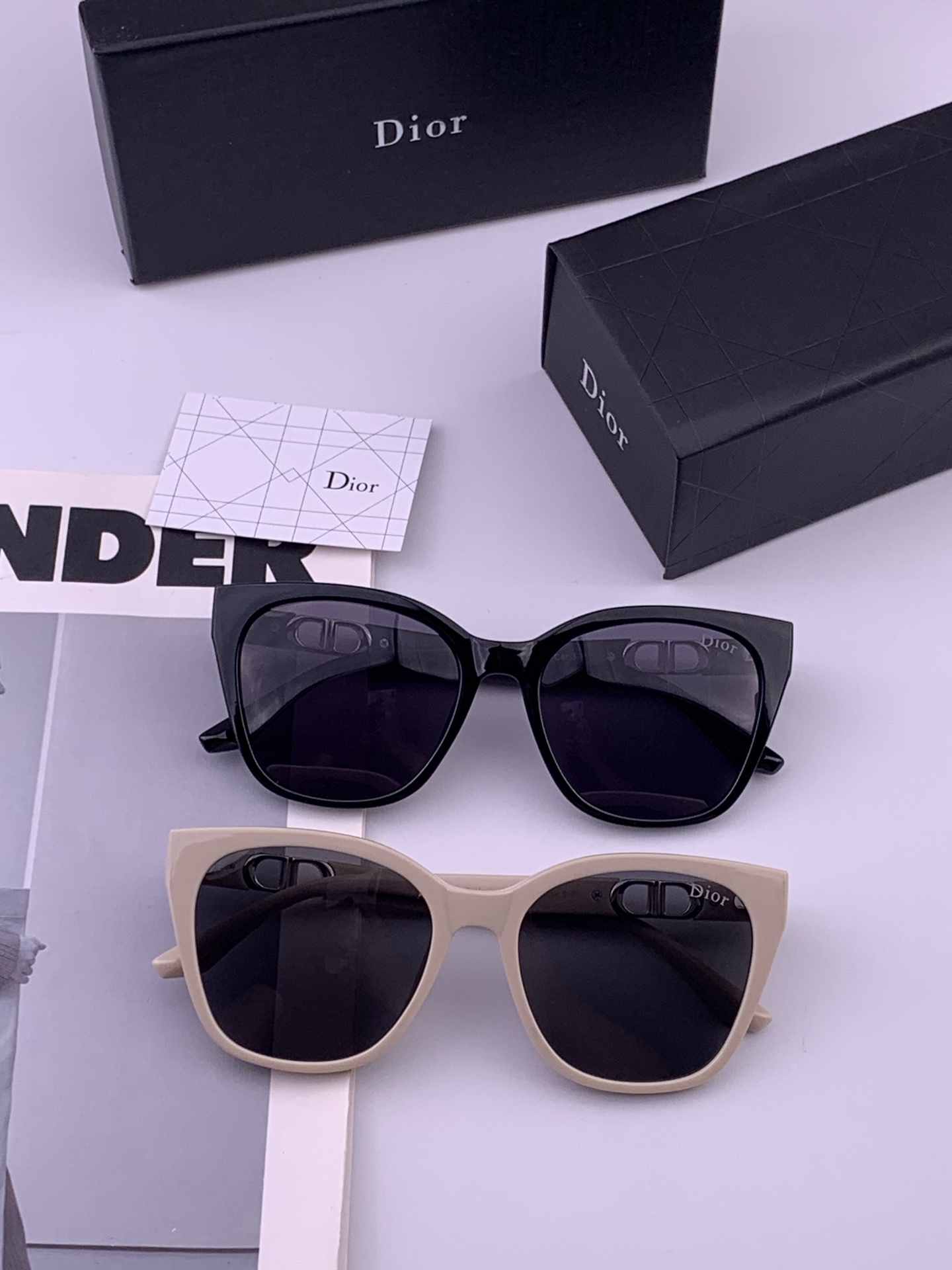 【DIOR】新款潮流爆款 时尚方框太阳镜 佩戴舒适 网红潮款墨镜  女士高清加厚偏光太阳镜🕶️ 🎉高品质