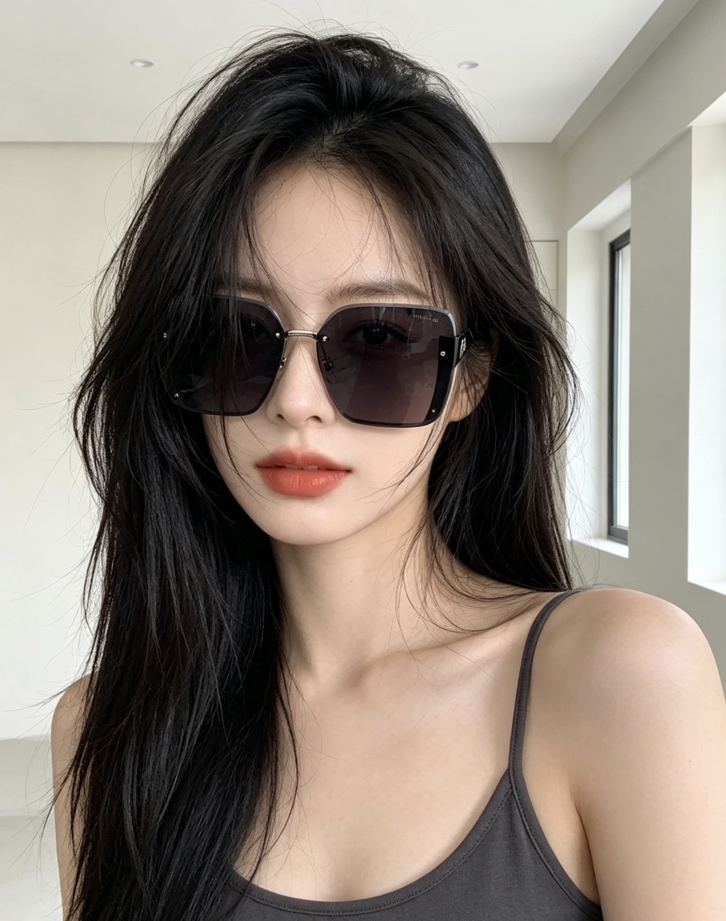 🔺 【香奈儿】开春新款 潮流爆款 时尚方框太阳镜 高品质 佩戴舒适 网红潮款墨镜 女士高清加厚偏光太阳镜