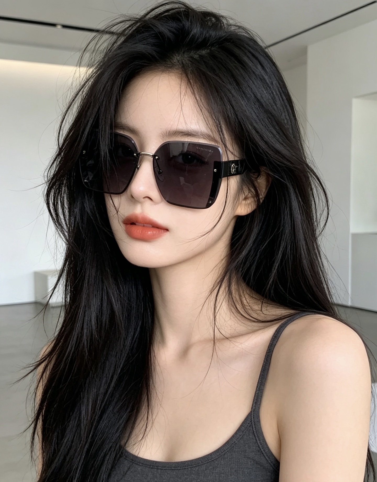 🔺 【香奈儿】开春新款 潮流爆款 时尚方框太阳镜 高品质 佩戴舒适 网红潮款墨镜 女士高清加厚偏光太阳镜