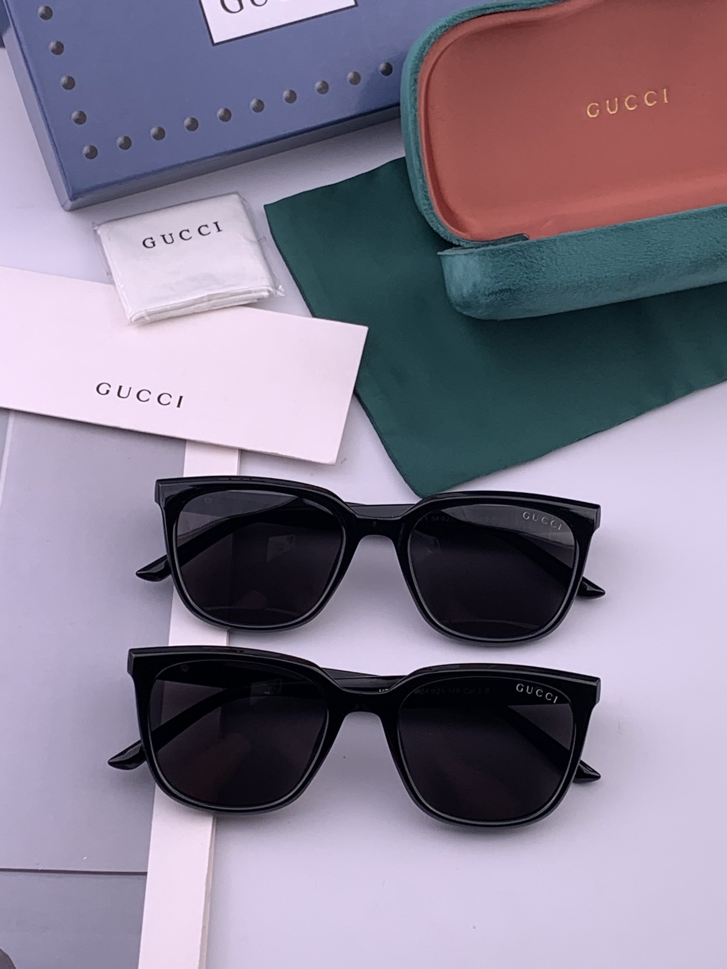 🔺 【GUCCI】开春新款 潮流爆款 时尚方框偏光太阳镜 高品质 佩戴舒适 网红潮款墨镜 女士高清尼龙偏