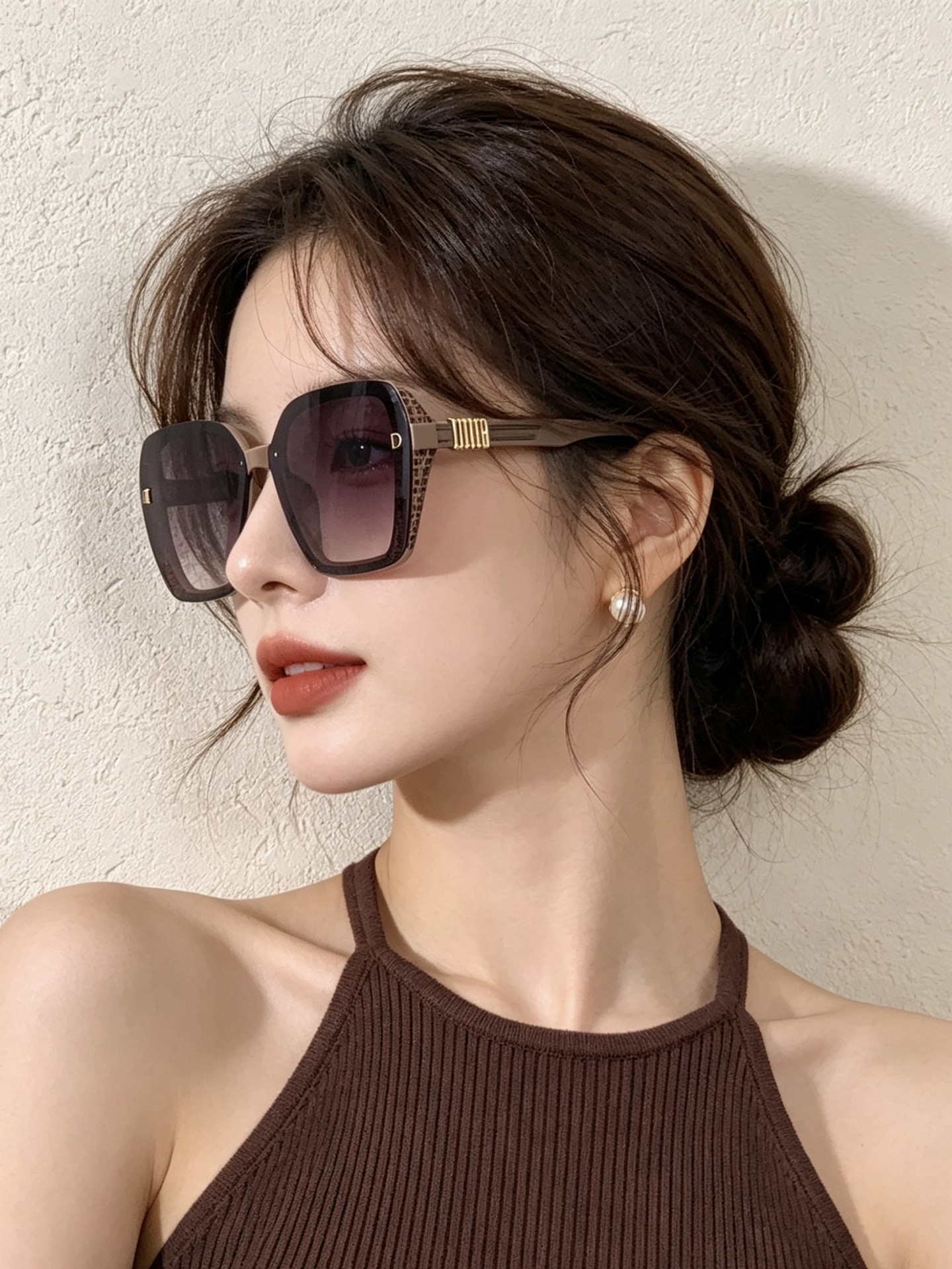 🔺 【DIOR-迪奥】开春新款 潮流爆款 时尚方框偏光太阳镜 高品质 佩戴舒适 网红潮款墨镜 女士高清偏