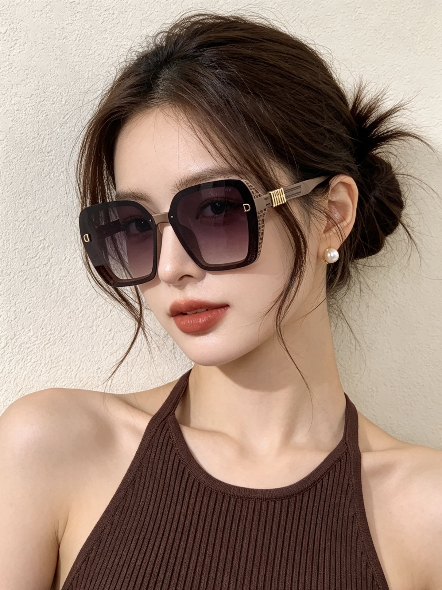 🔺 【DIOR-迪奥】开春新款 潮流爆款 时尚方框偏光太阳镜 高品质 佩戴舒适 网红潮款墨镜 女士高清偏