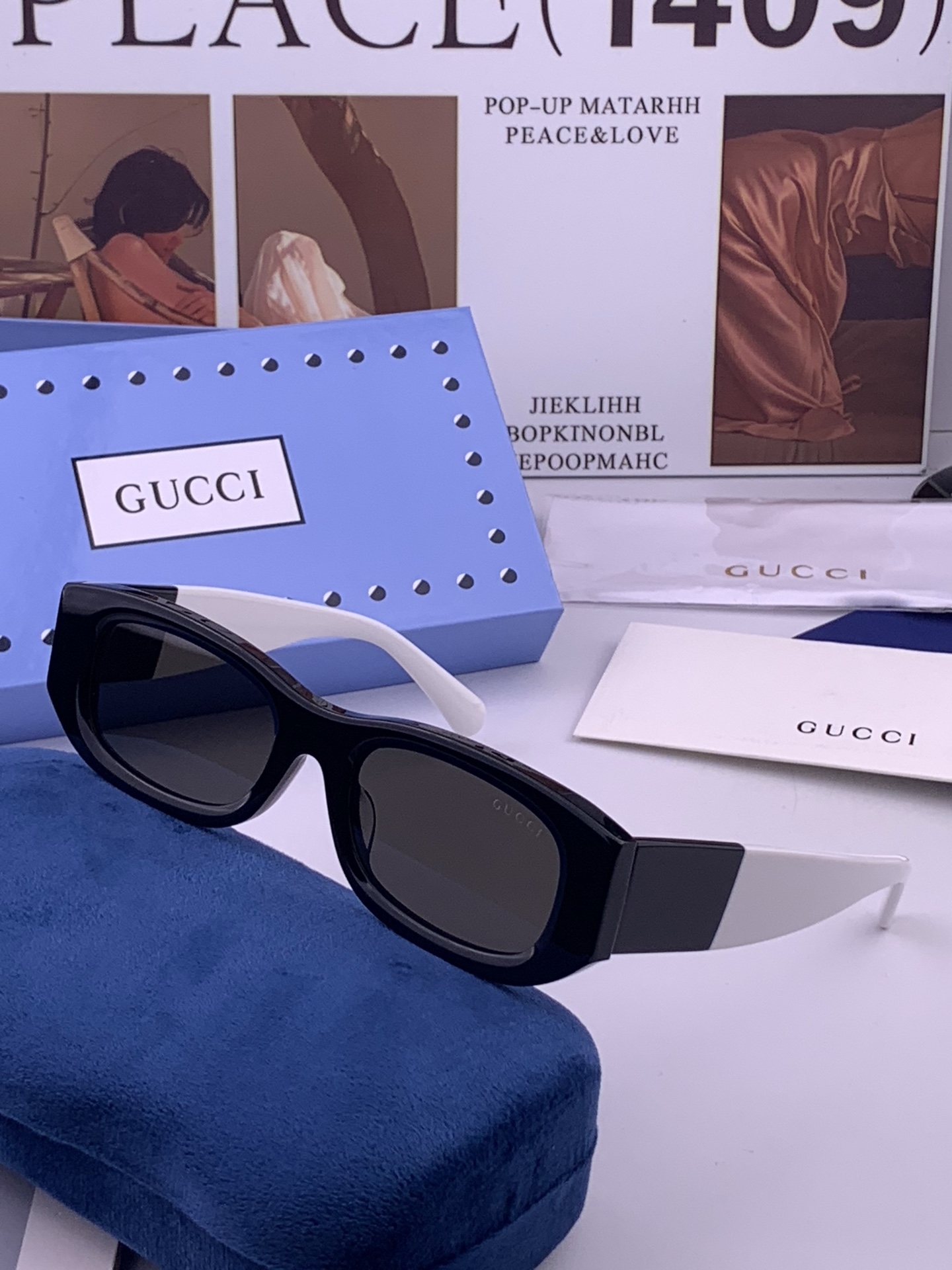 GUCCI开春新款一体镜 大框太阳镜男女同款 😎 爆款小框尼龙太阳镜 超逼格超酷 镜腿品牌设计感强 ni